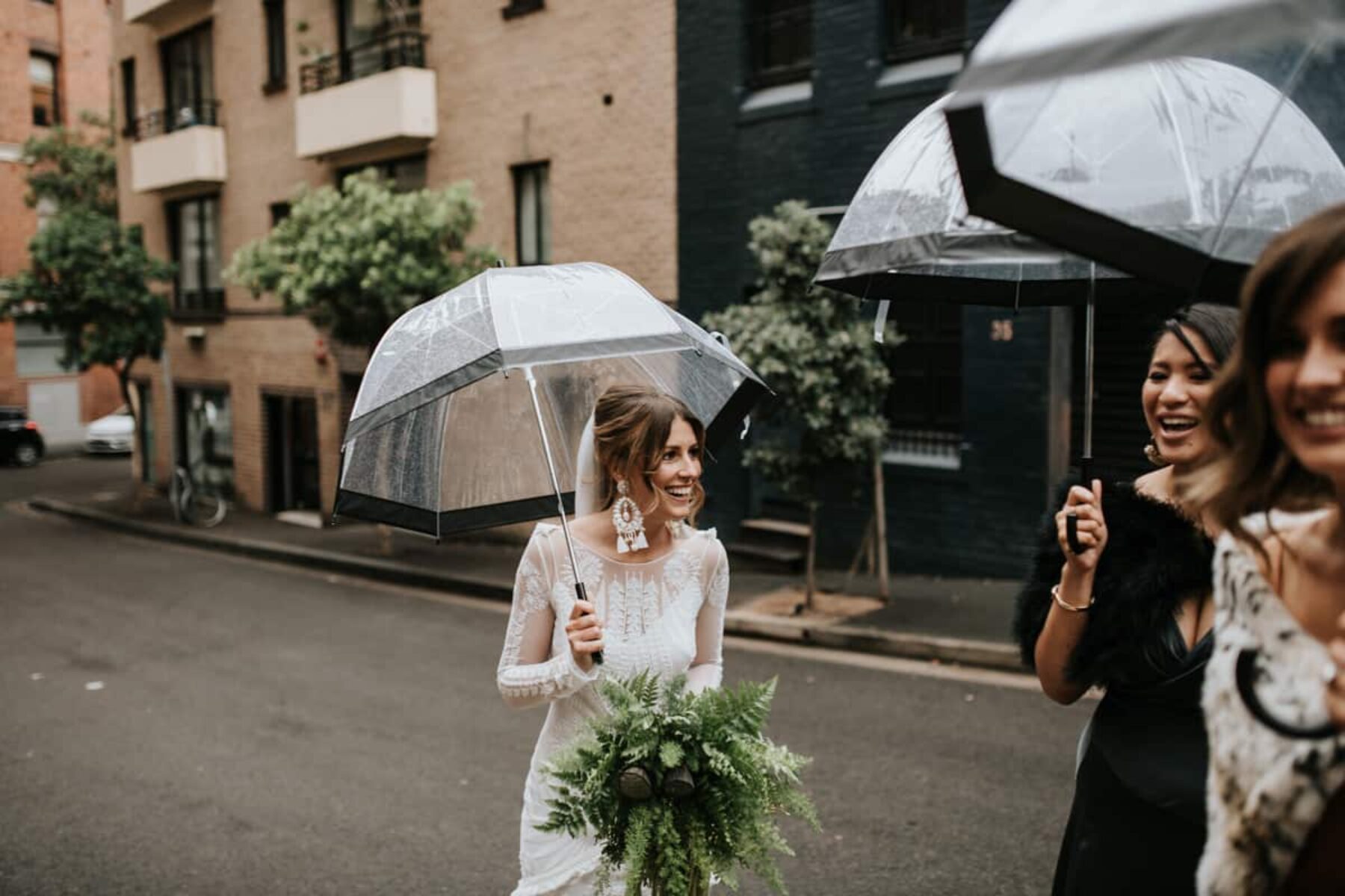 rainy Sydney wedding