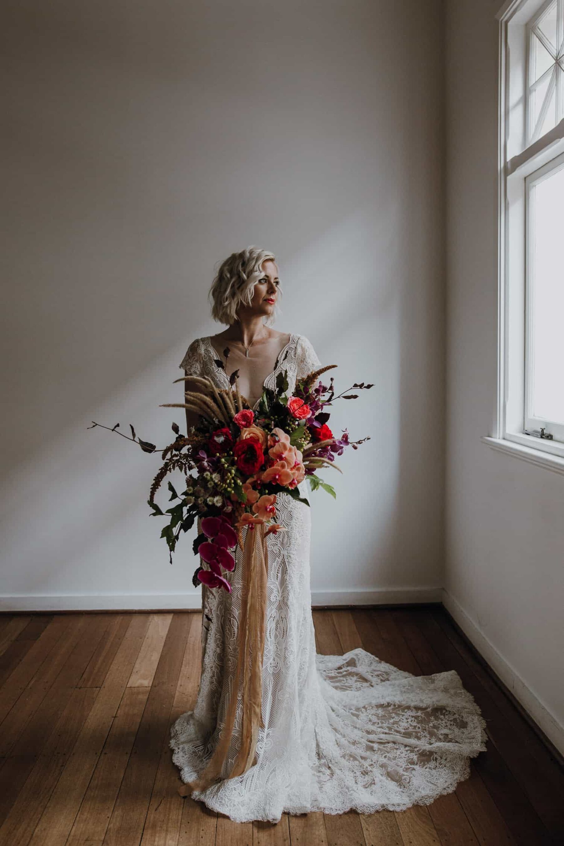vibrant floral wedding at The Flour Factory, Perth