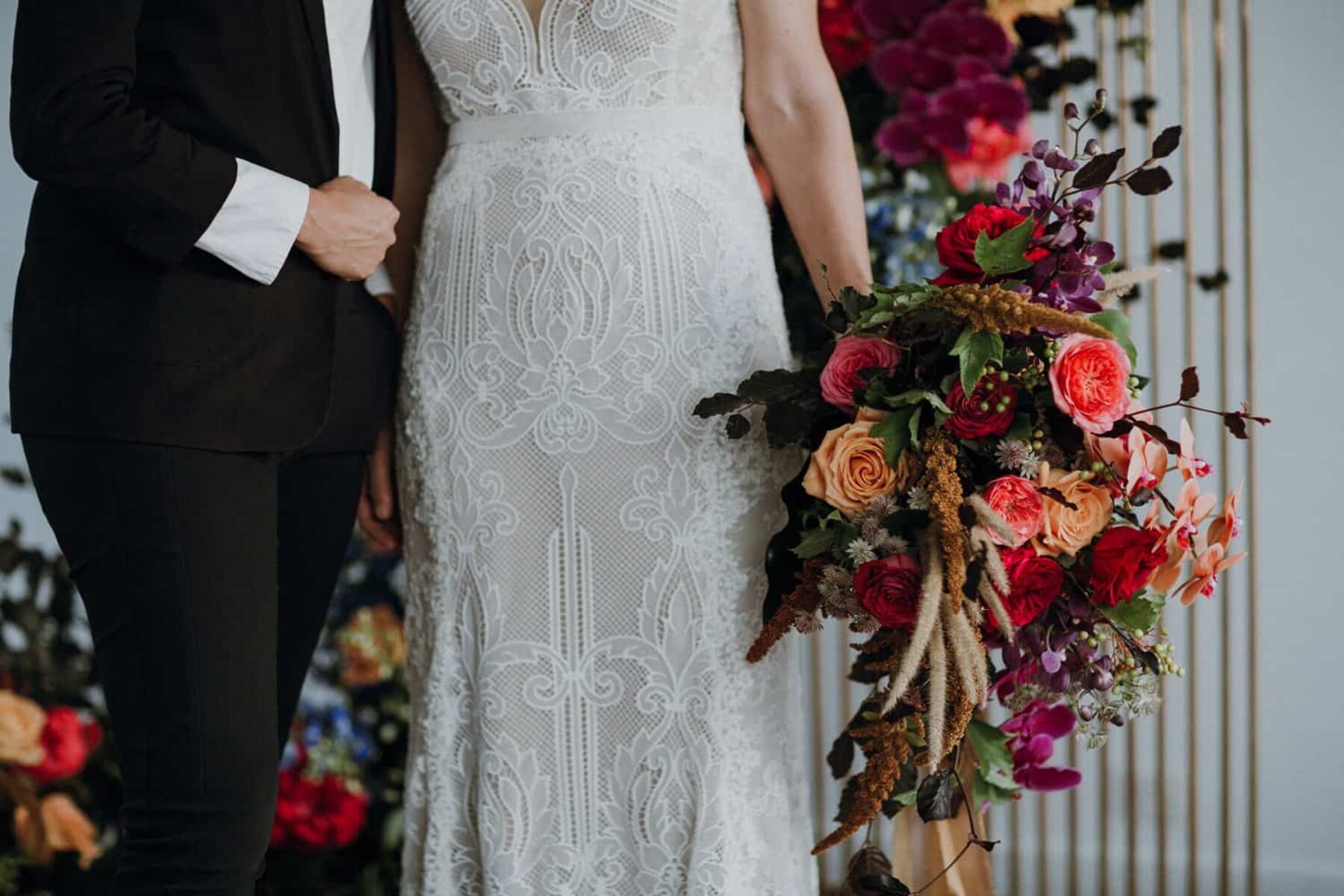 vibrant floral wedding at The Flour Factory, Perth