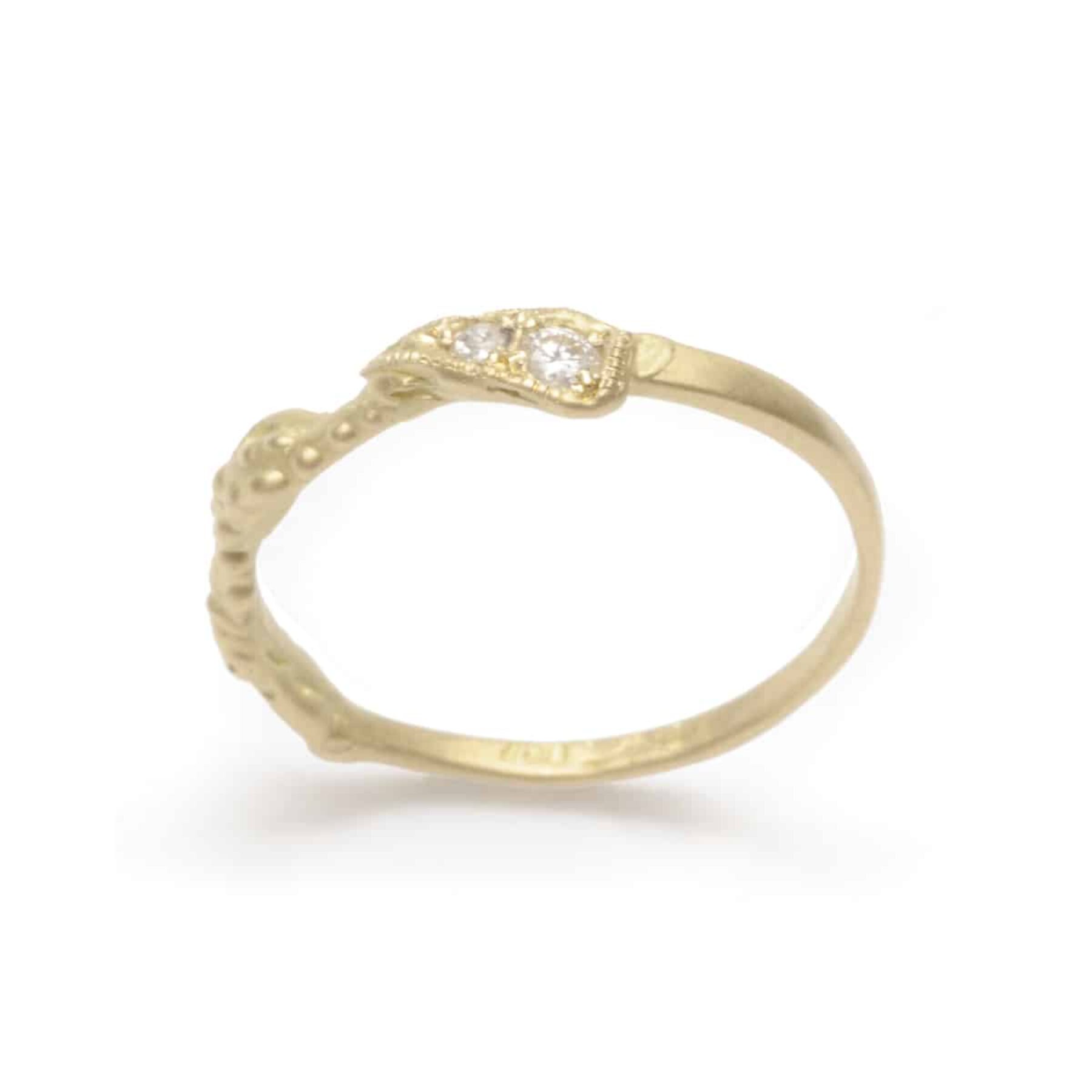 Art Deco gold diamond wedding ring by Julia Deville