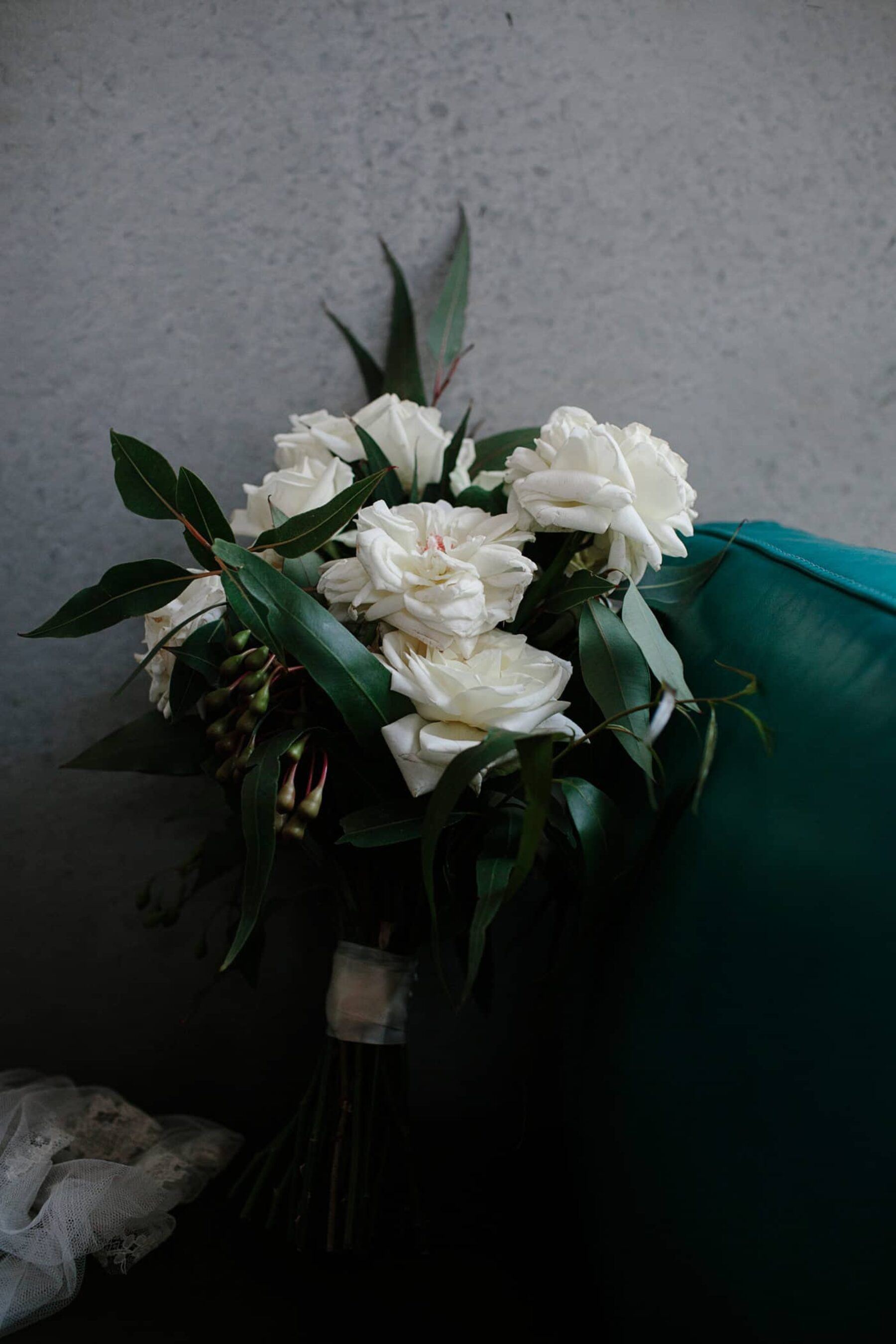 classic green and white bridal bouquet