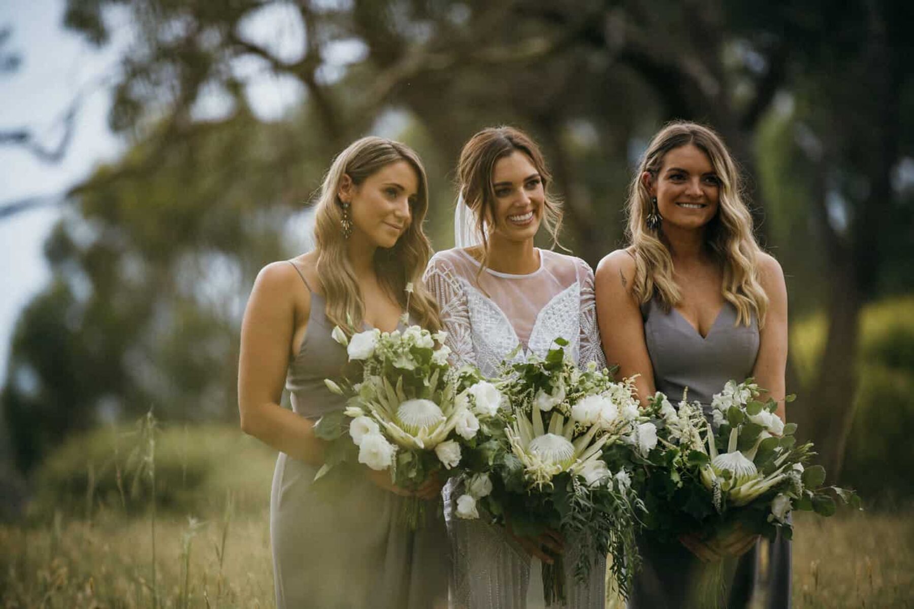 dove grey bridesmaid dresses by Shona Joy