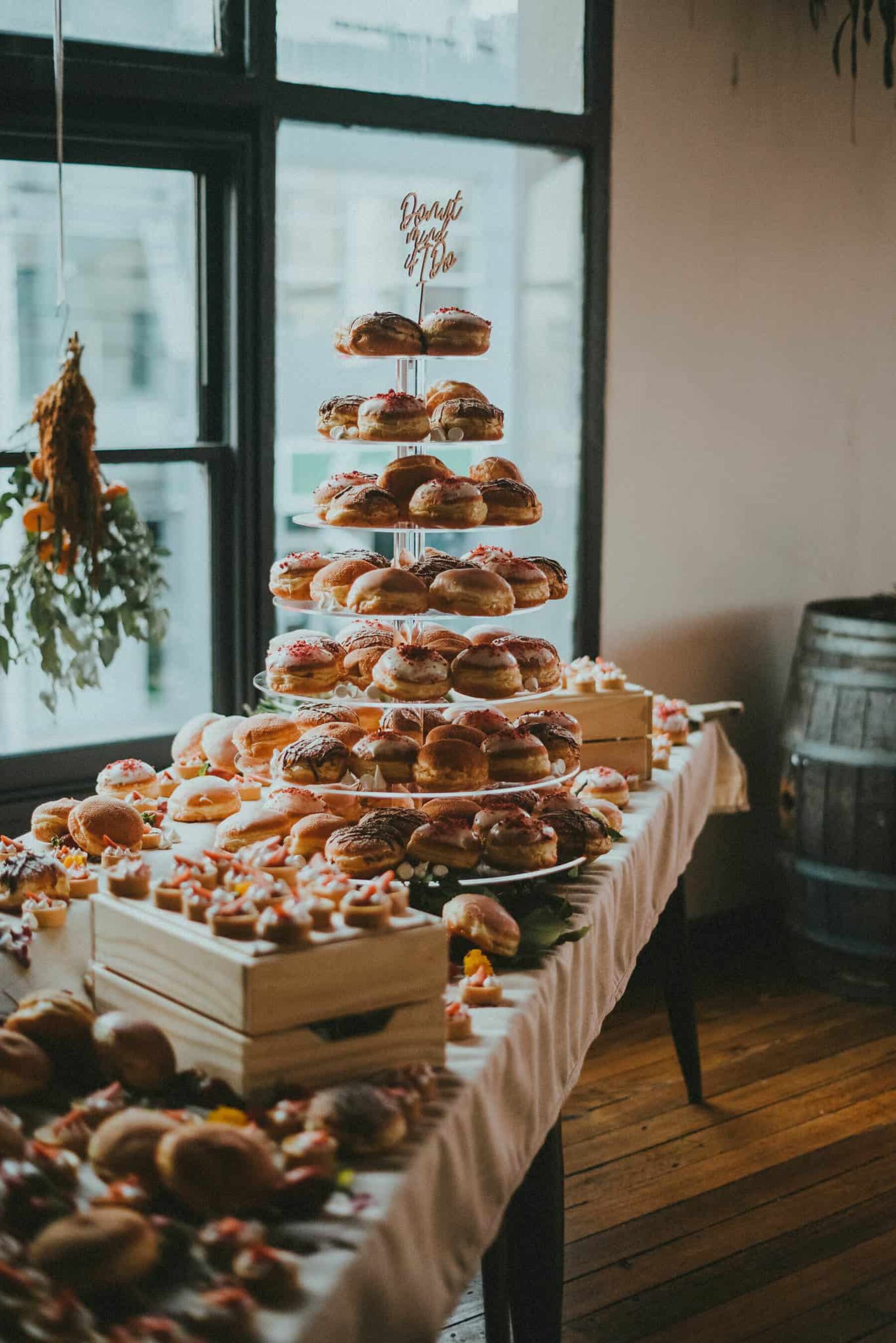 donut tower wedding cake