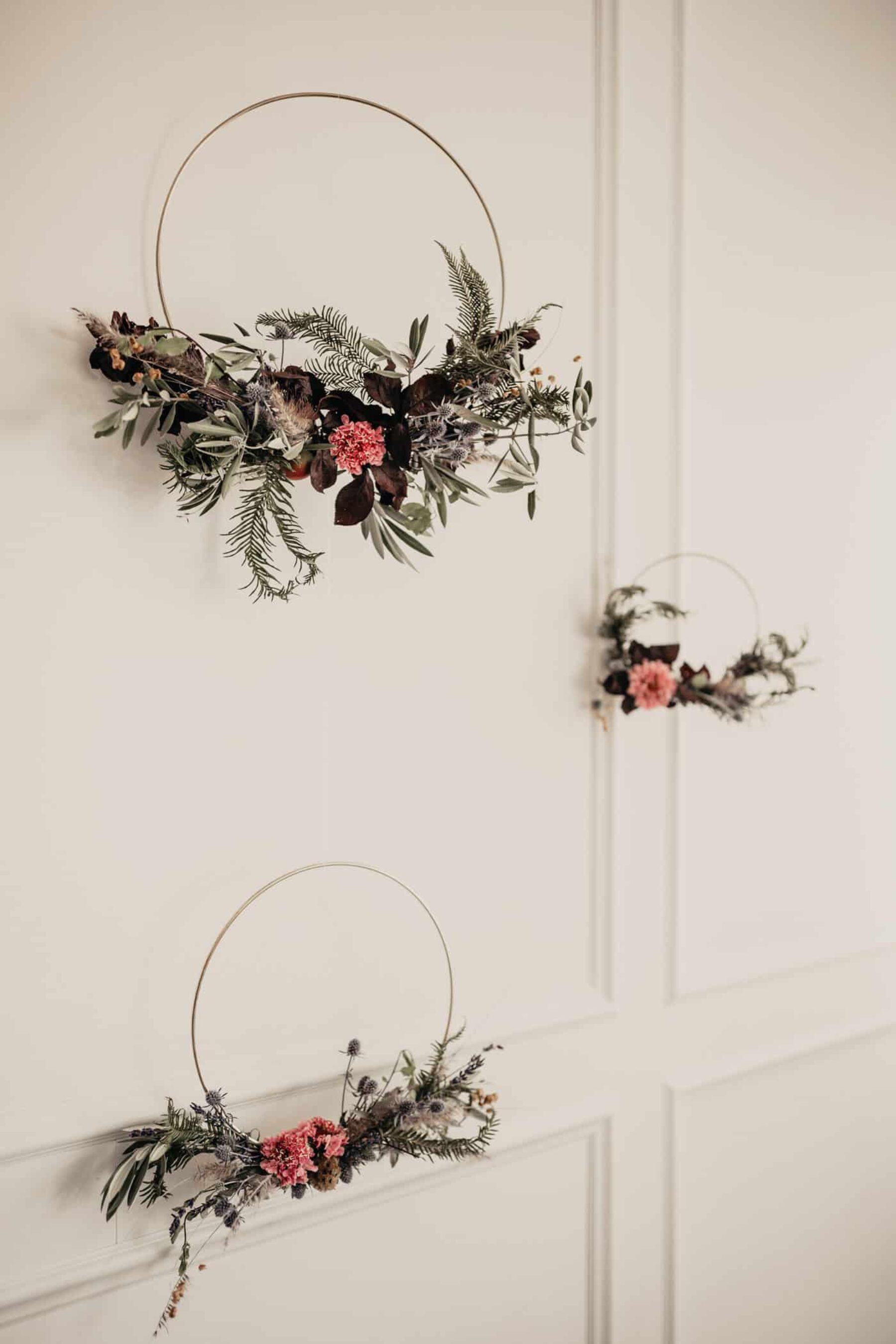 hanging floral wreathes