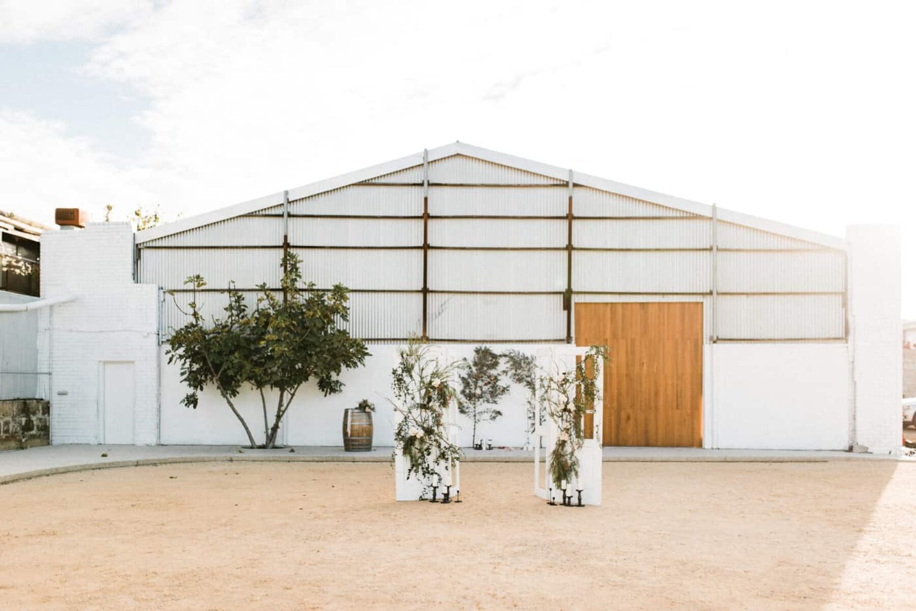 rustic wedding at the industrial Assembly Yard in Fremantle
