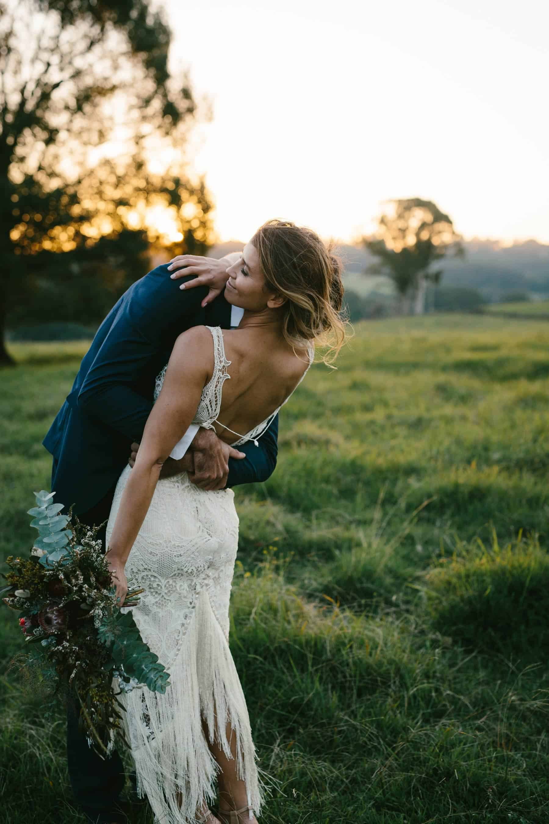 chilled paddock wedding in the Byron Bay hinterland