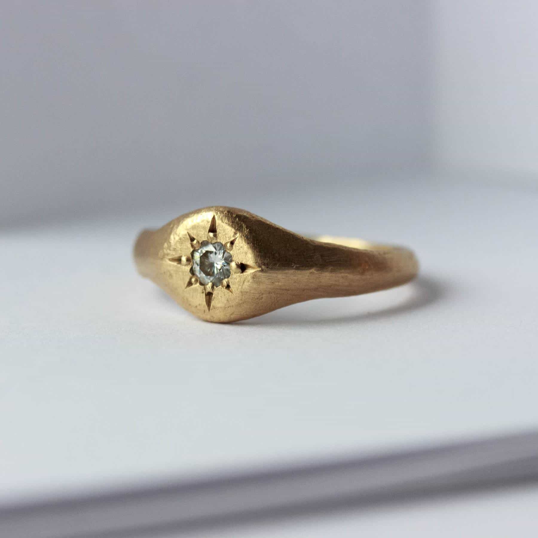 unique handmade diamond engagement ring