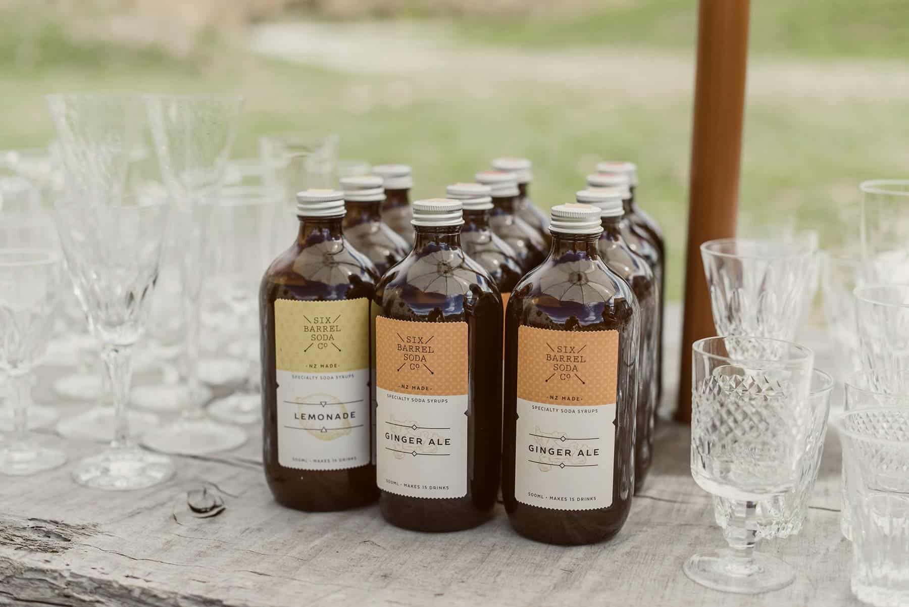 premix G&T's in modern packaging amber bottles
