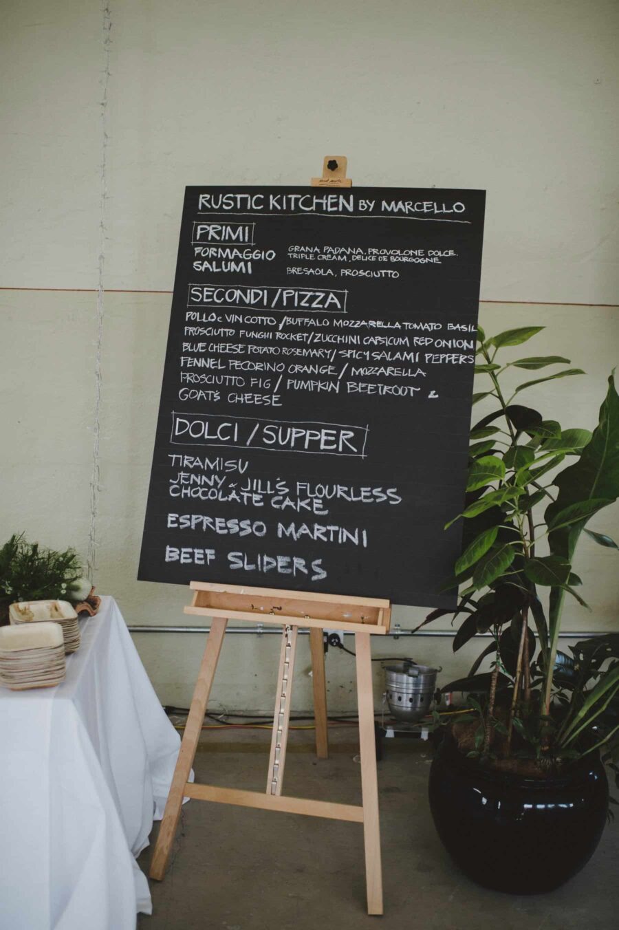 menu chalk board