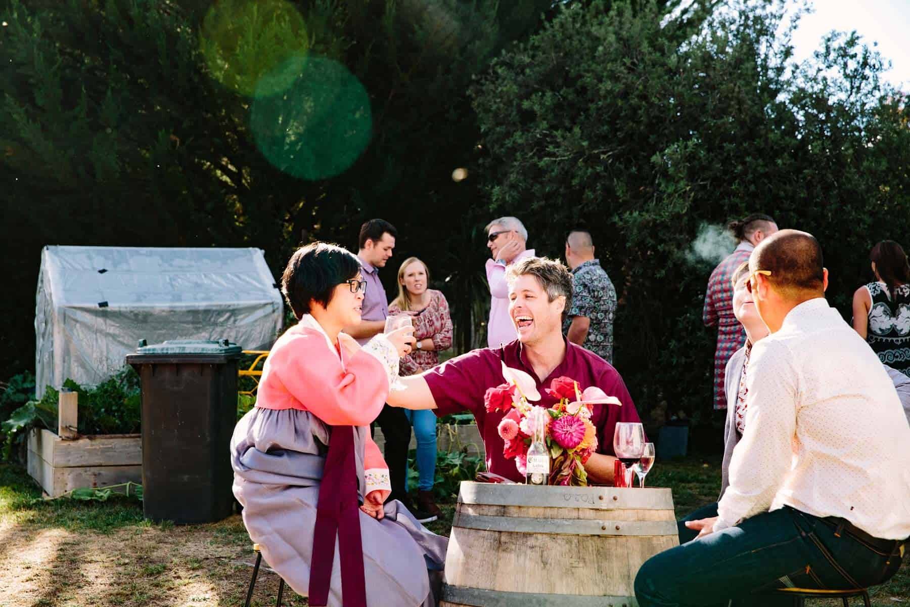 Colourful DIY backyard wedding in Mount Macedon