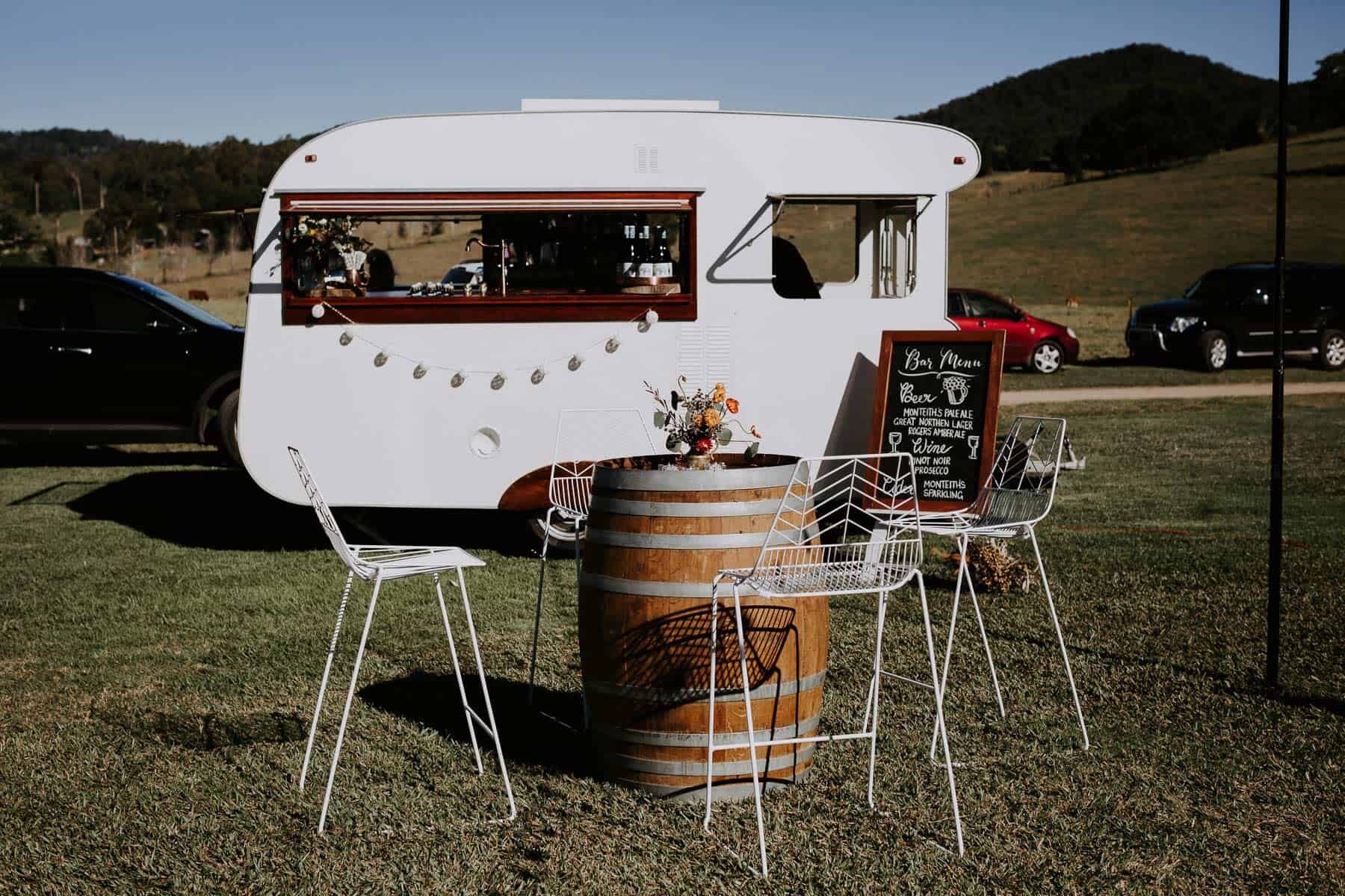 vintage caravan mobile bar