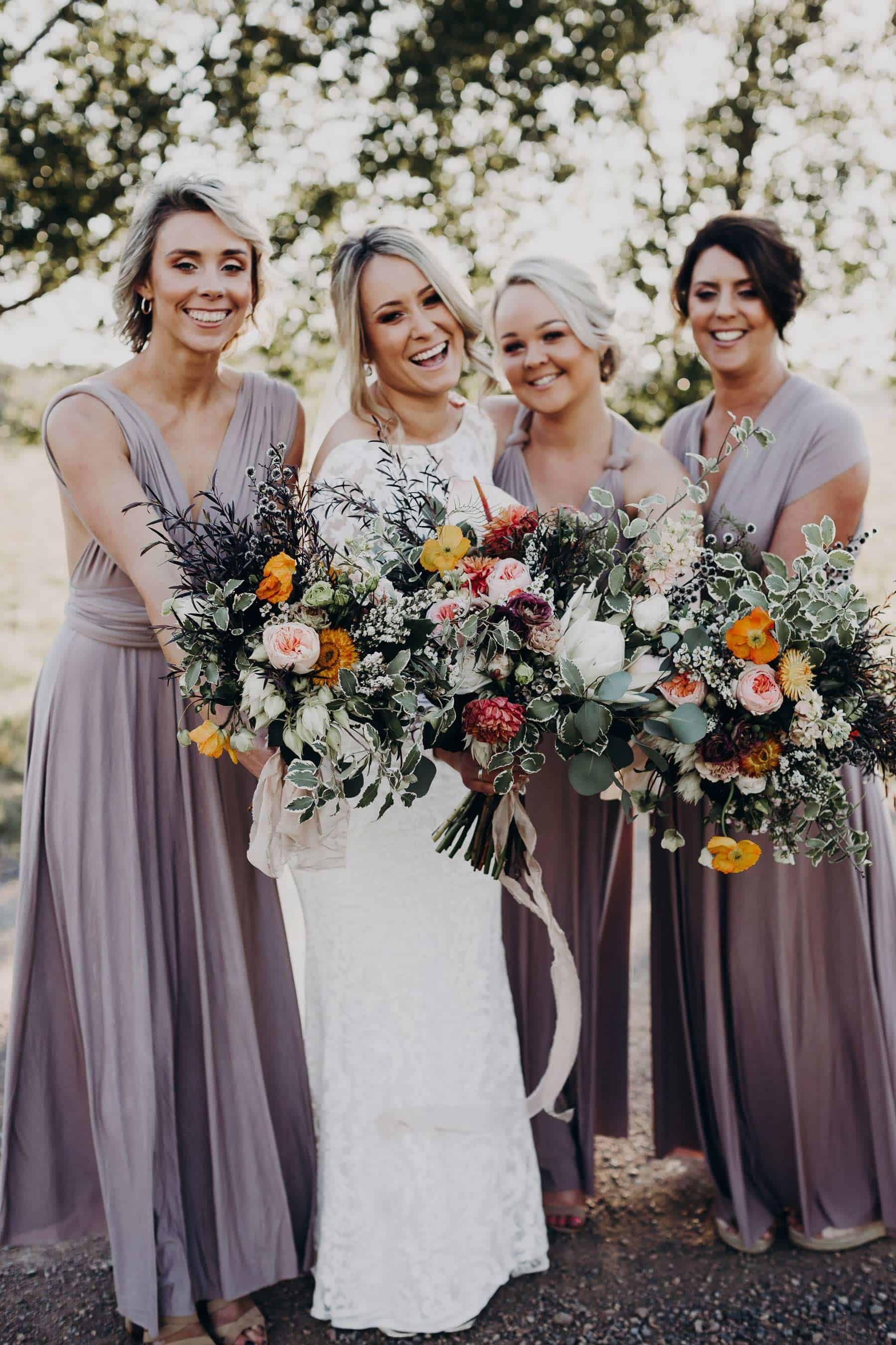 lilac bridesmaid maxi dresses