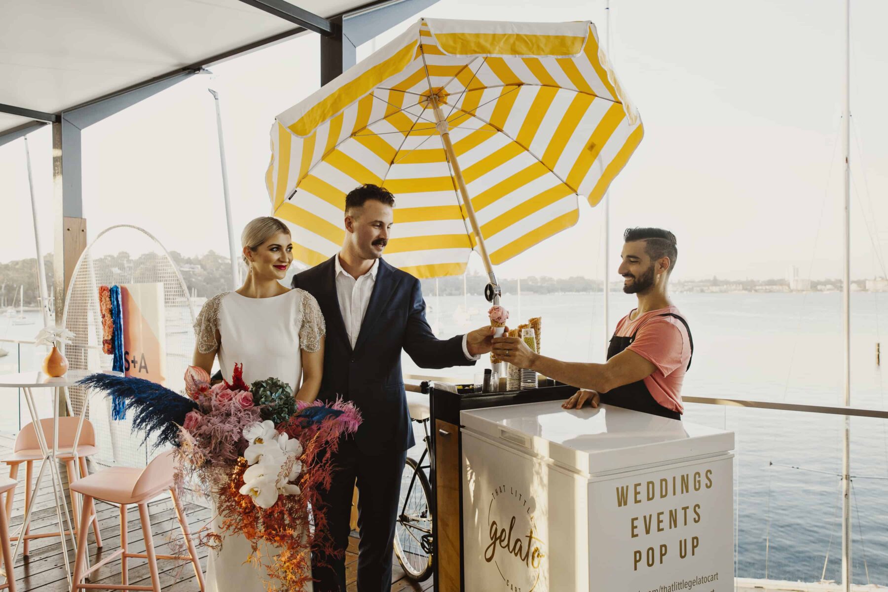 Perth wedding gelato cart