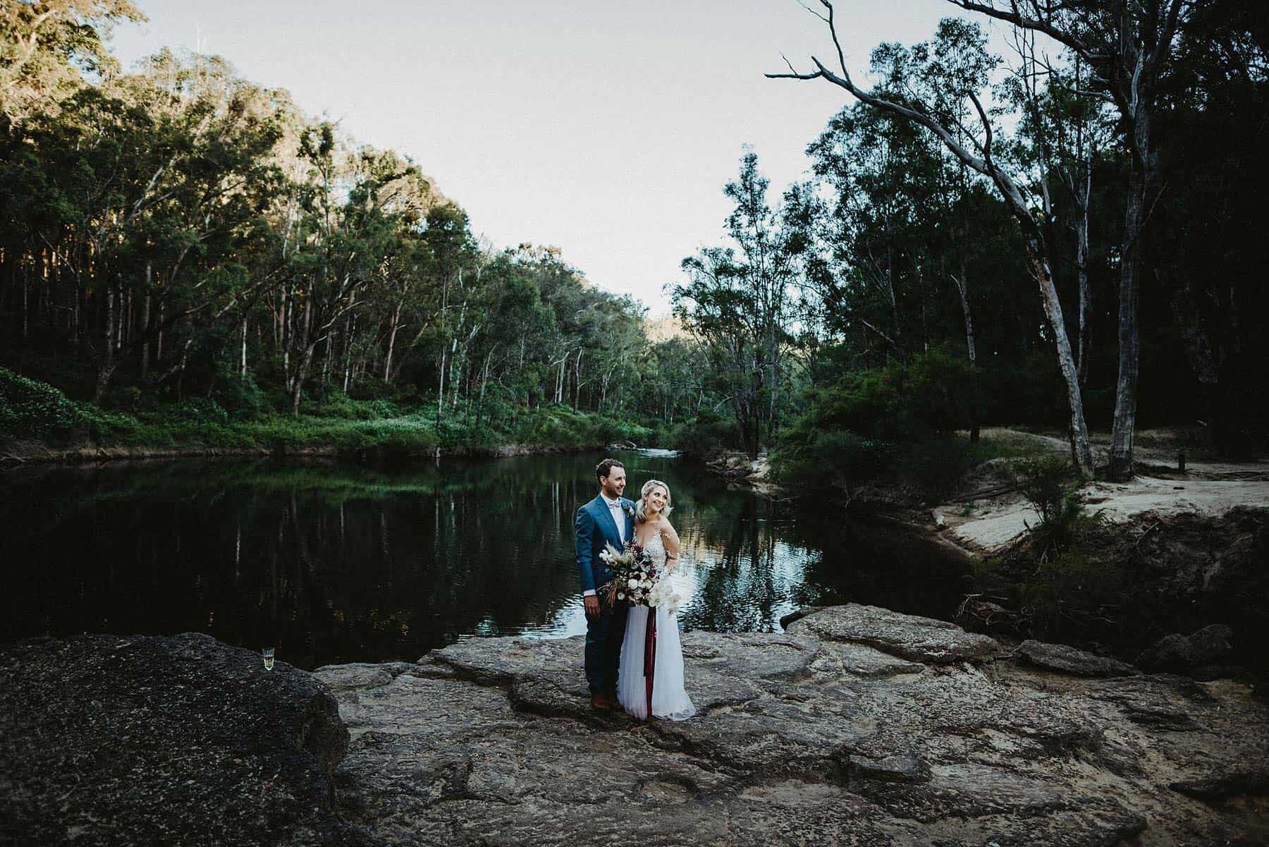 Boho couple get married in South west forest wedding at Nanga Bush Camp / CJ Williams Photography