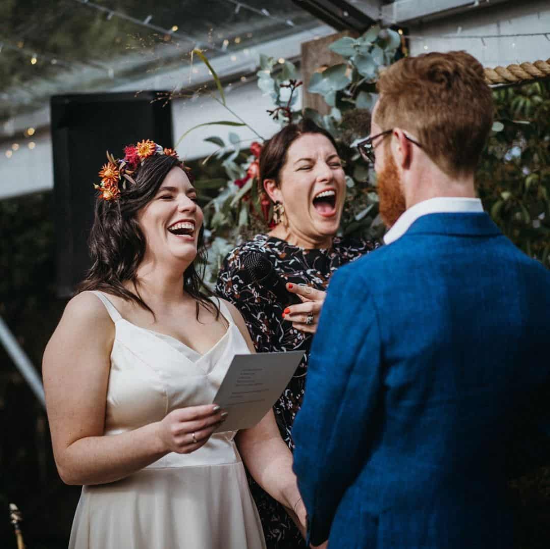 fun Melbourne wedding celebrant Nat Sproal