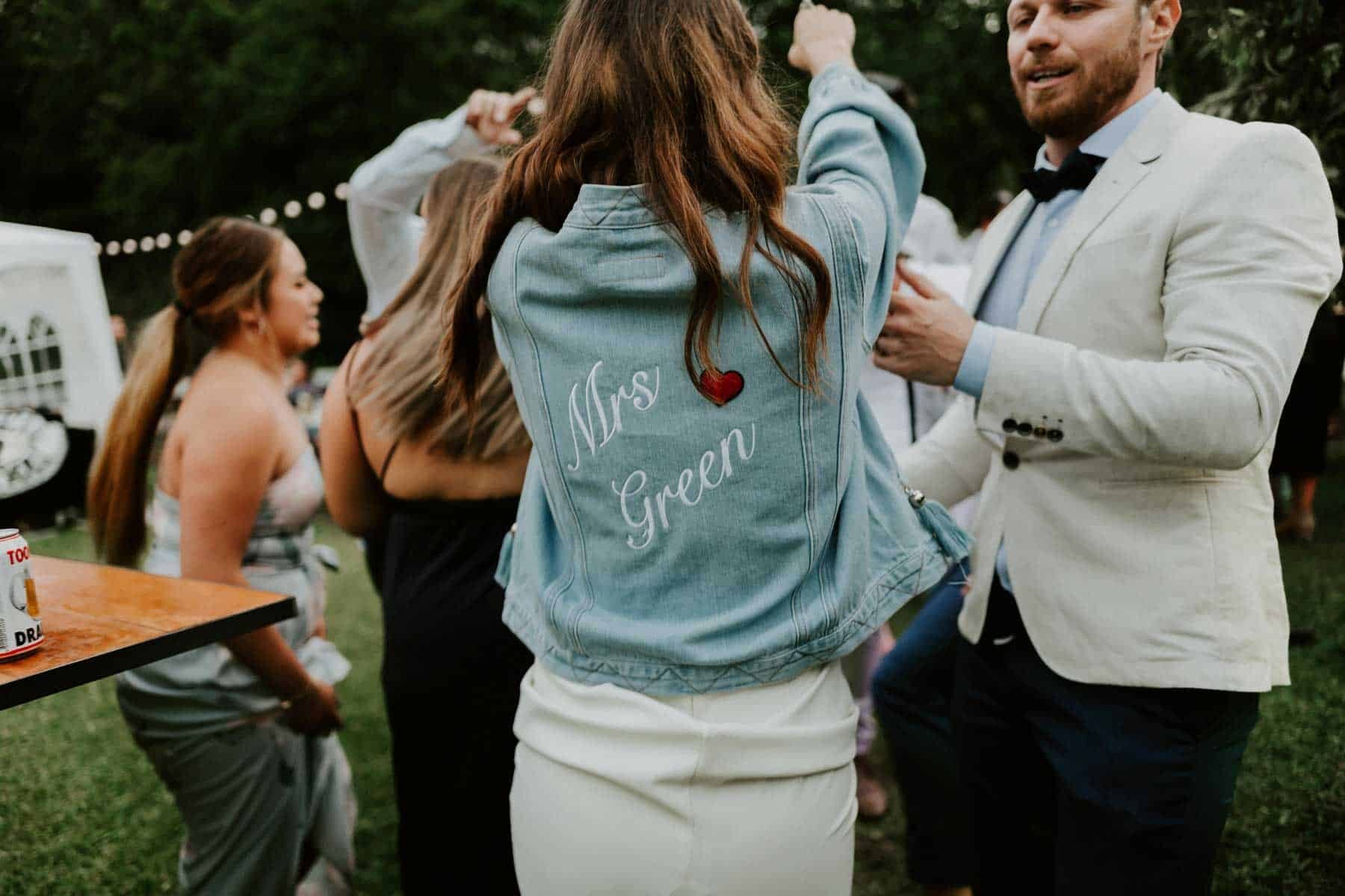 customised bridal denim jacket