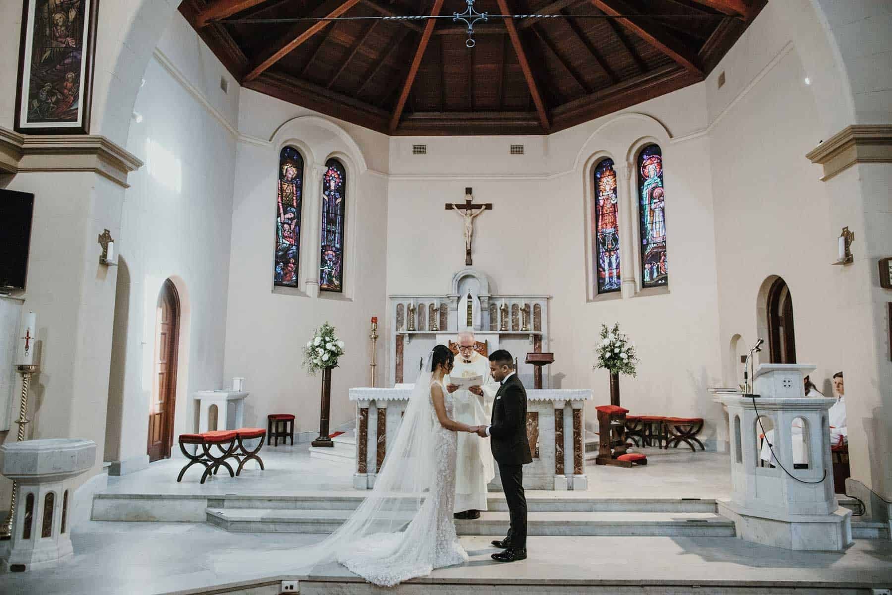 Perth traditional Catholic church wedding