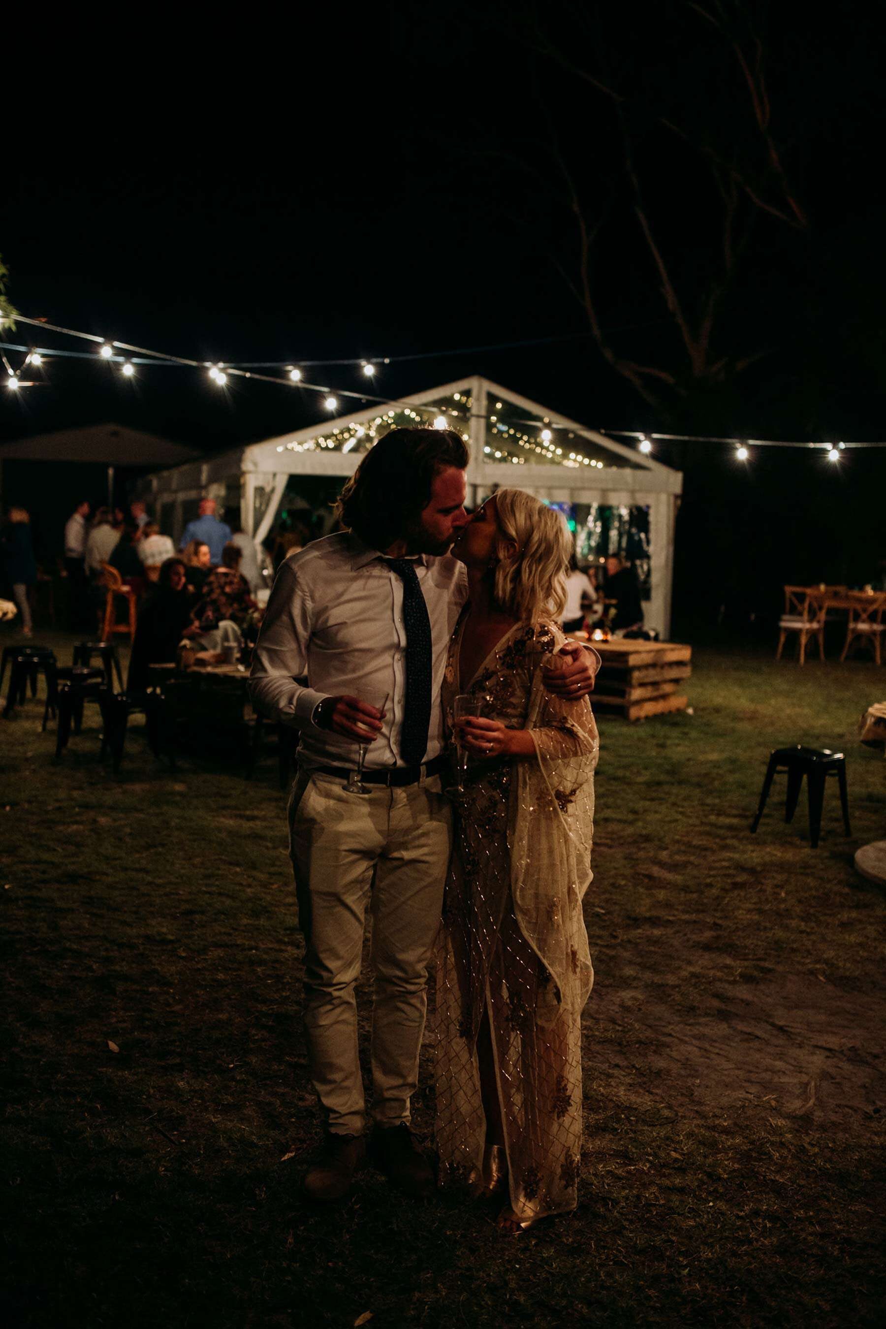 DIY backyard wedding in Geelong with loads of food trucks
