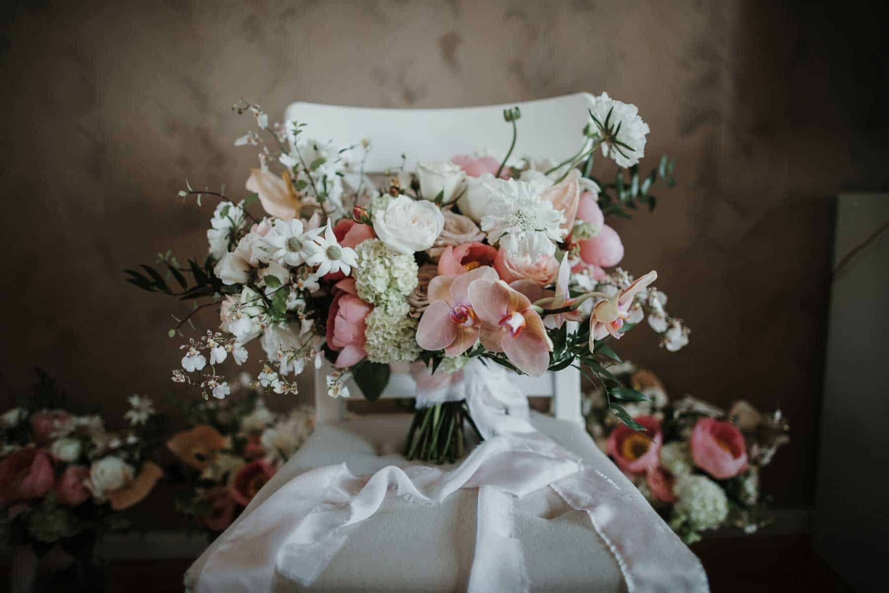 soft pink and white bridal bouquet