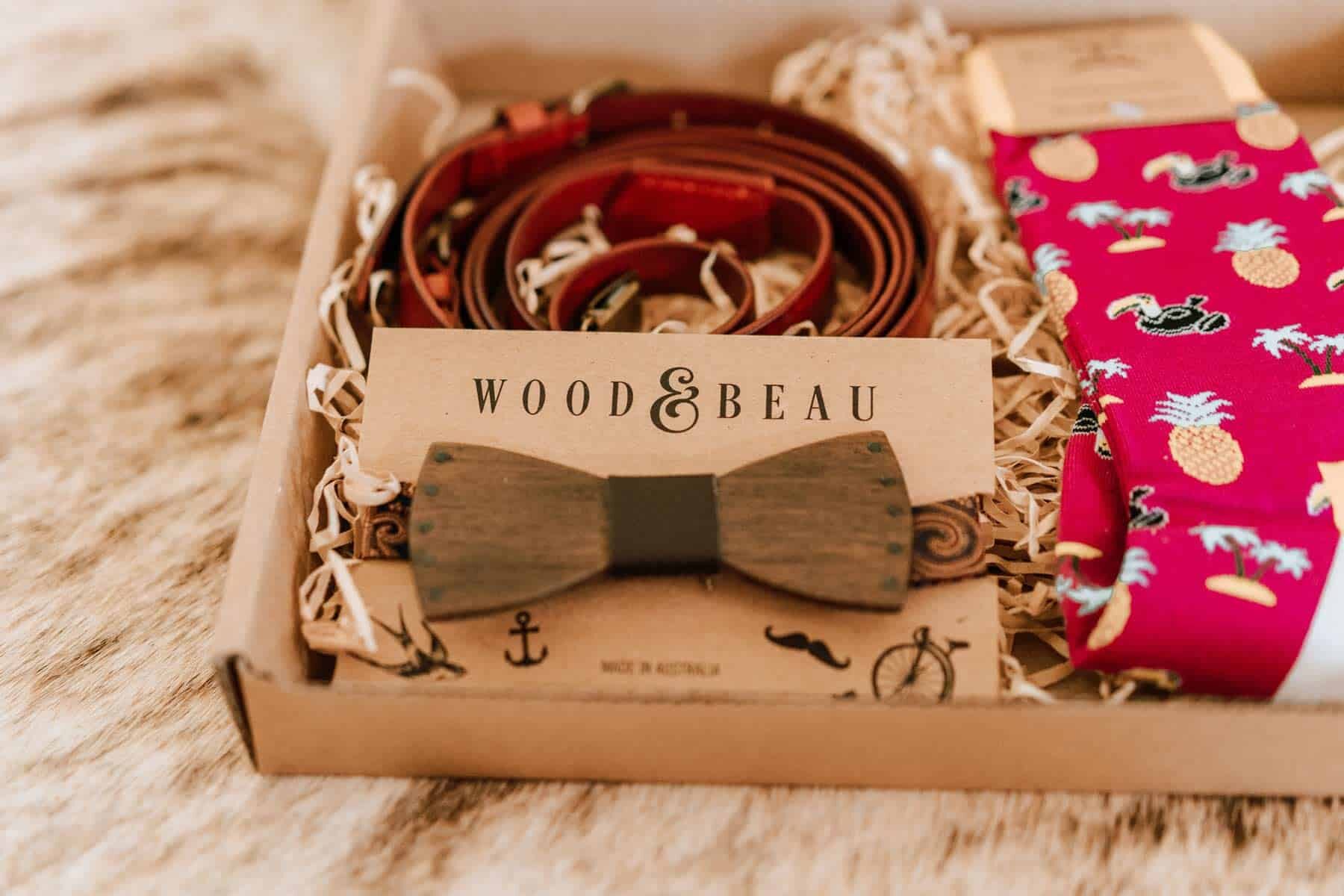 groomsman gift wooden bow tie