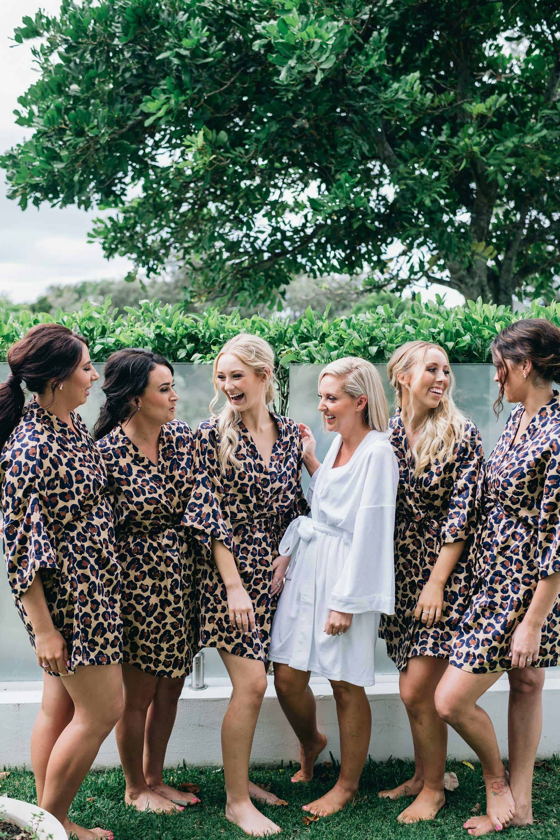 leopard print bridal robes