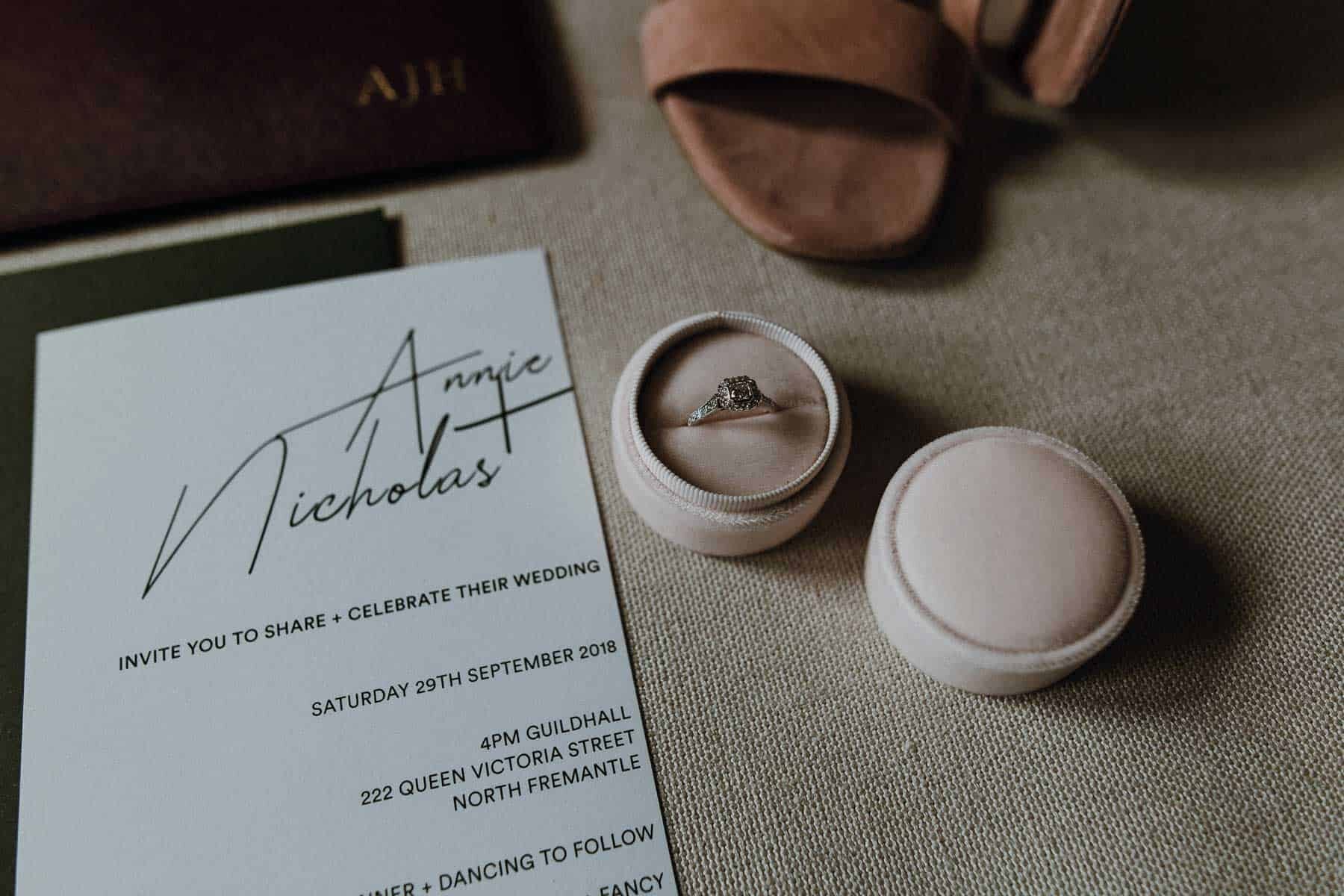modern typographic wedding invitation