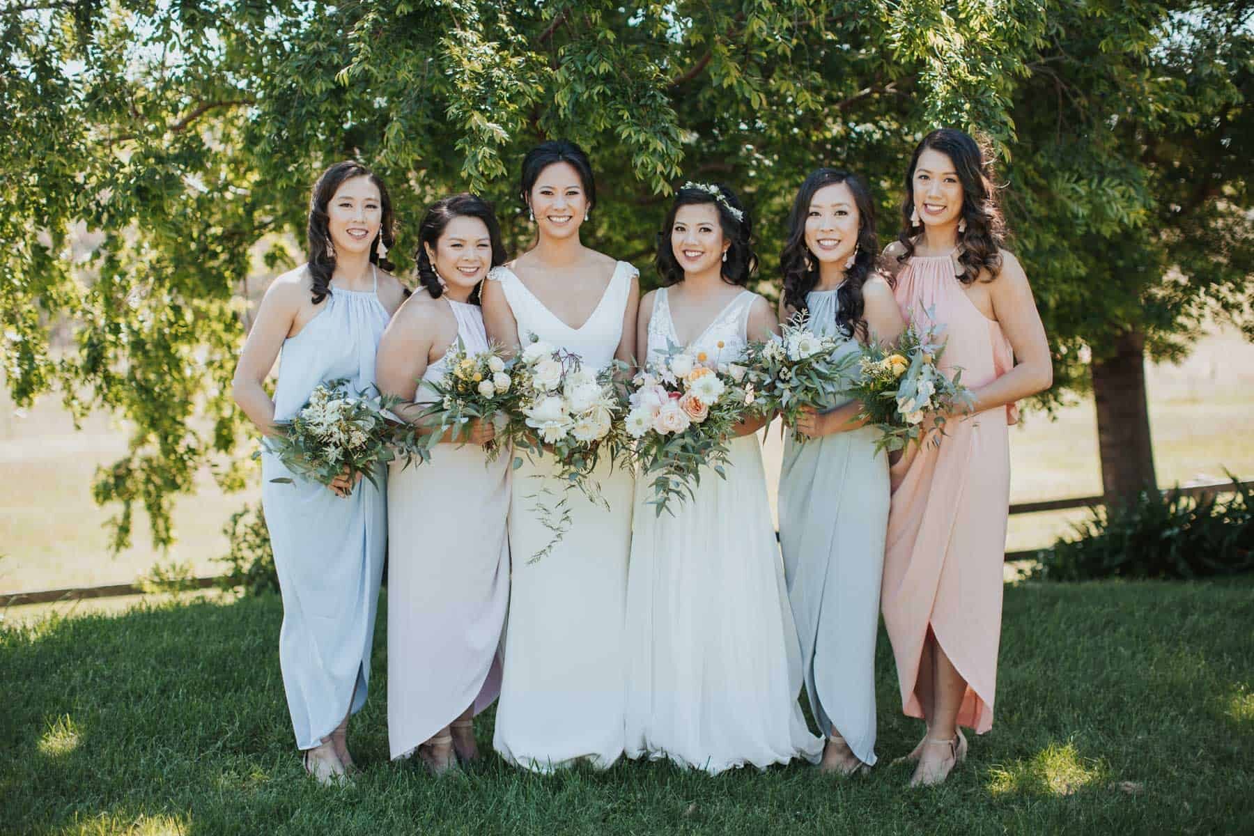 mixed pastel bridesmaid dresses