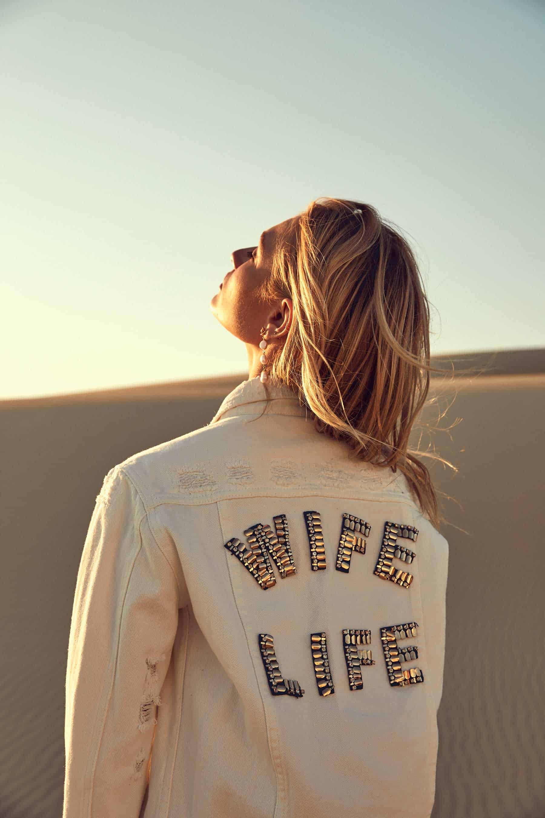 'Wife Life' denim jacket
