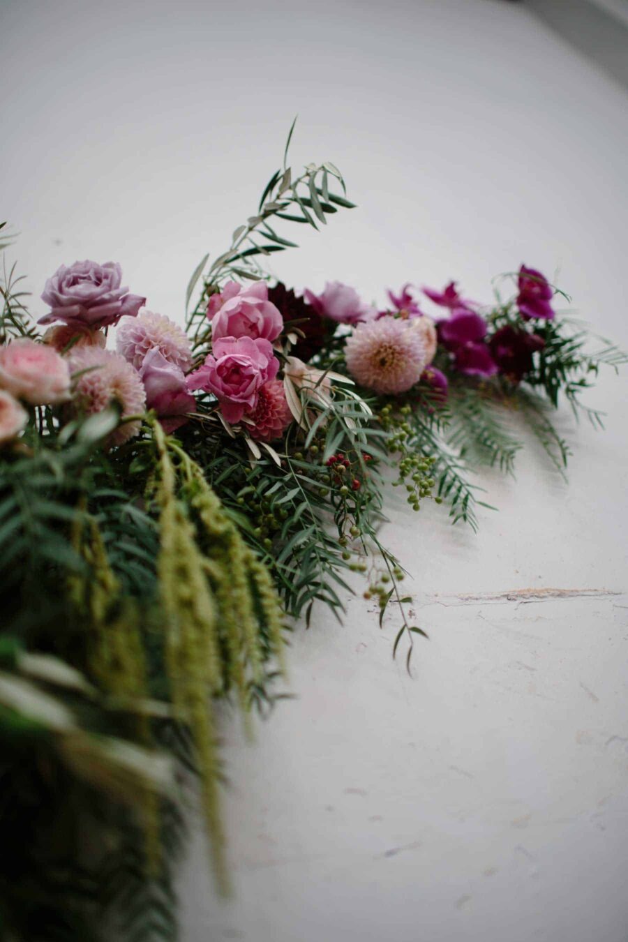 blush and burgundy wedding flowers