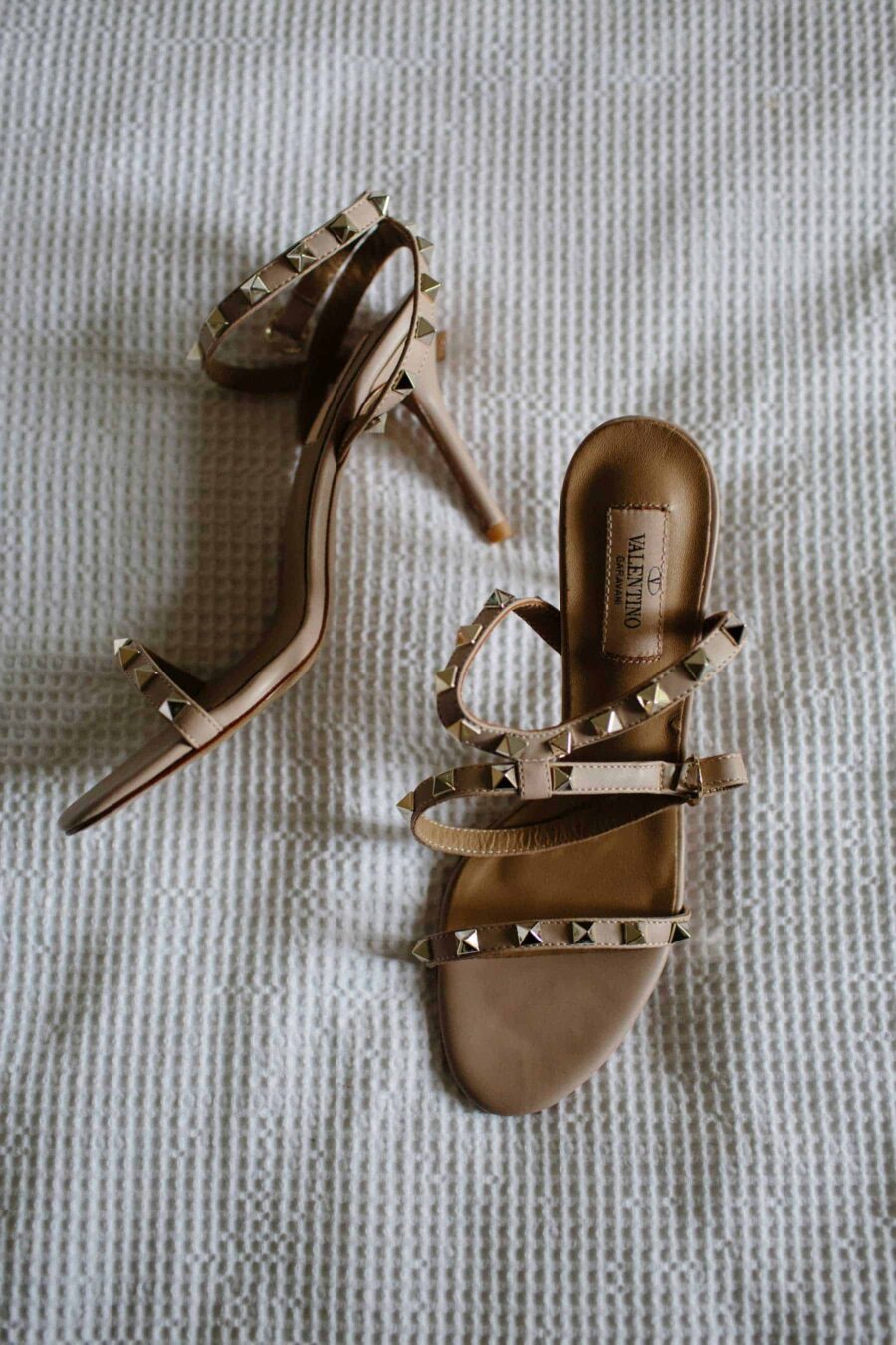 gold strappy Valentino sandals