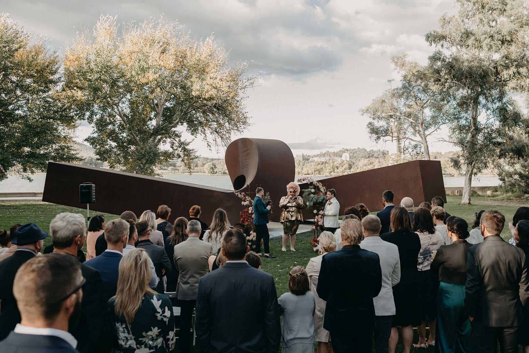 Corey & Nathan's opulent Canberra wedding at the NGA / gay wedding by Lauren Campbell Photography