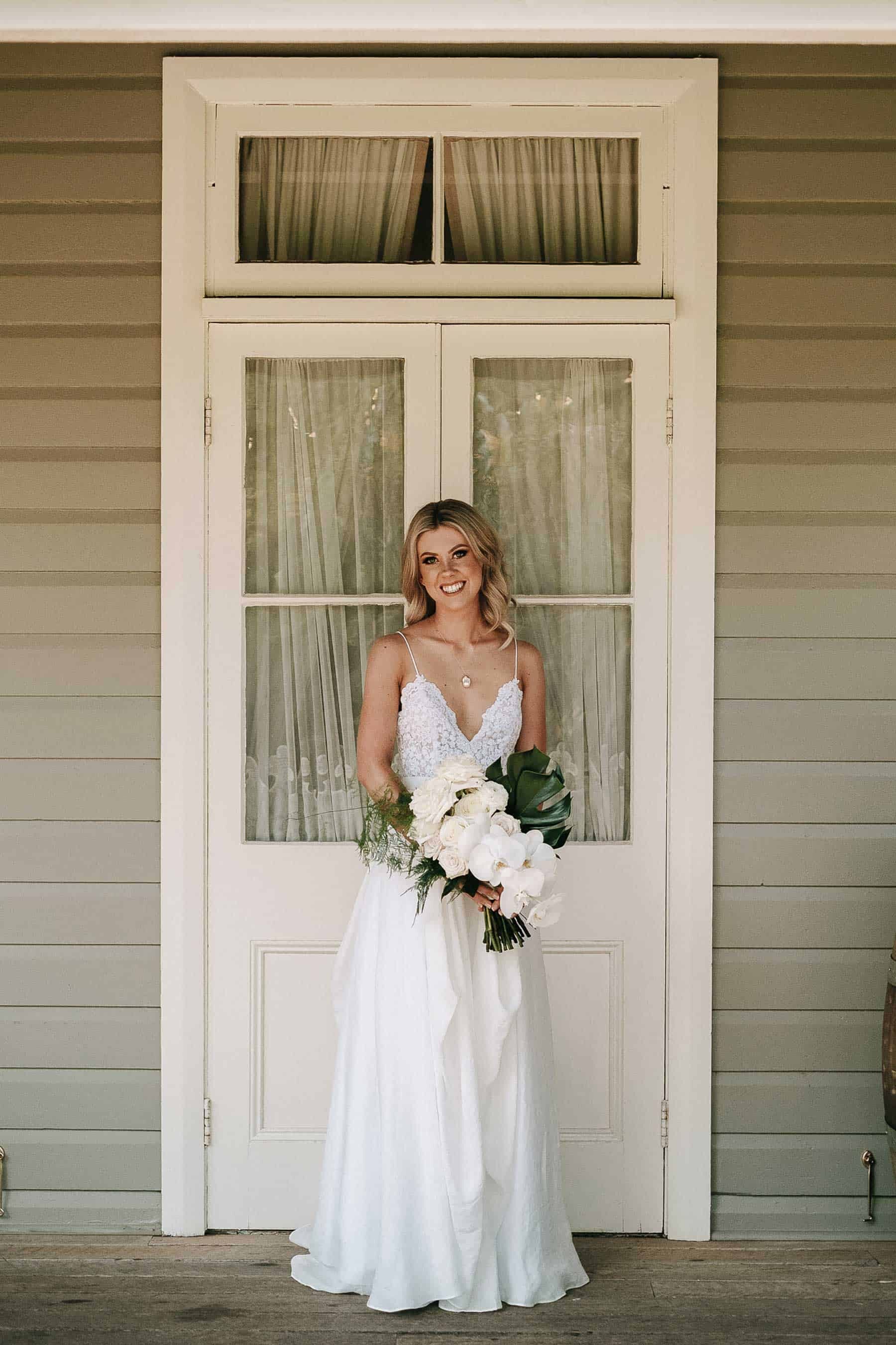 lace wedding dress with shoestring straps