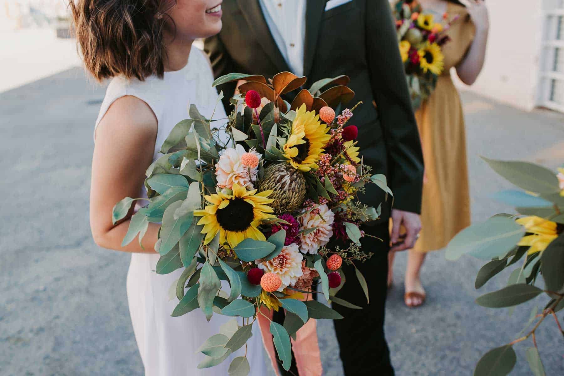 sunflower bridal bouquet