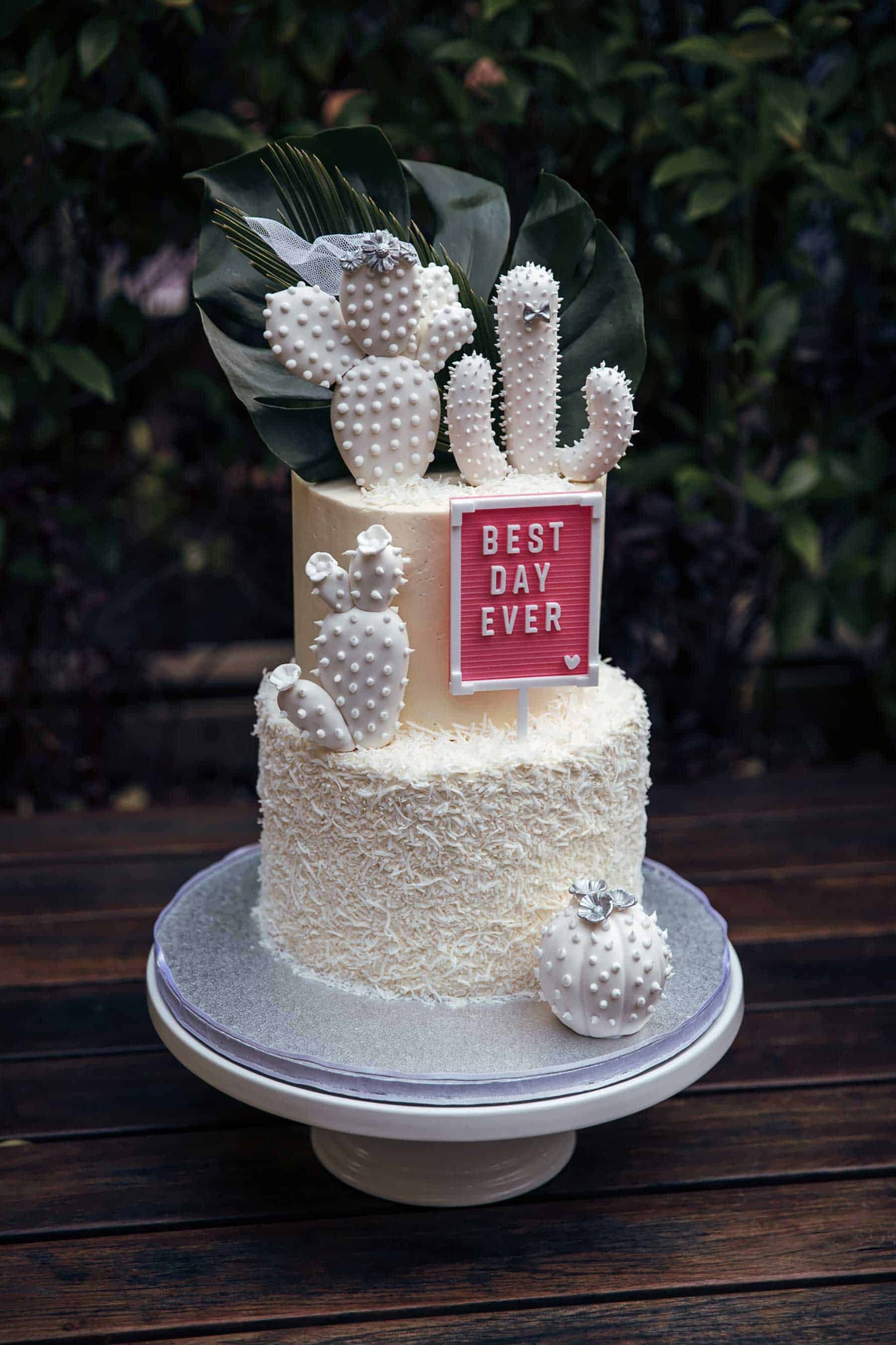 cactus wedding cake