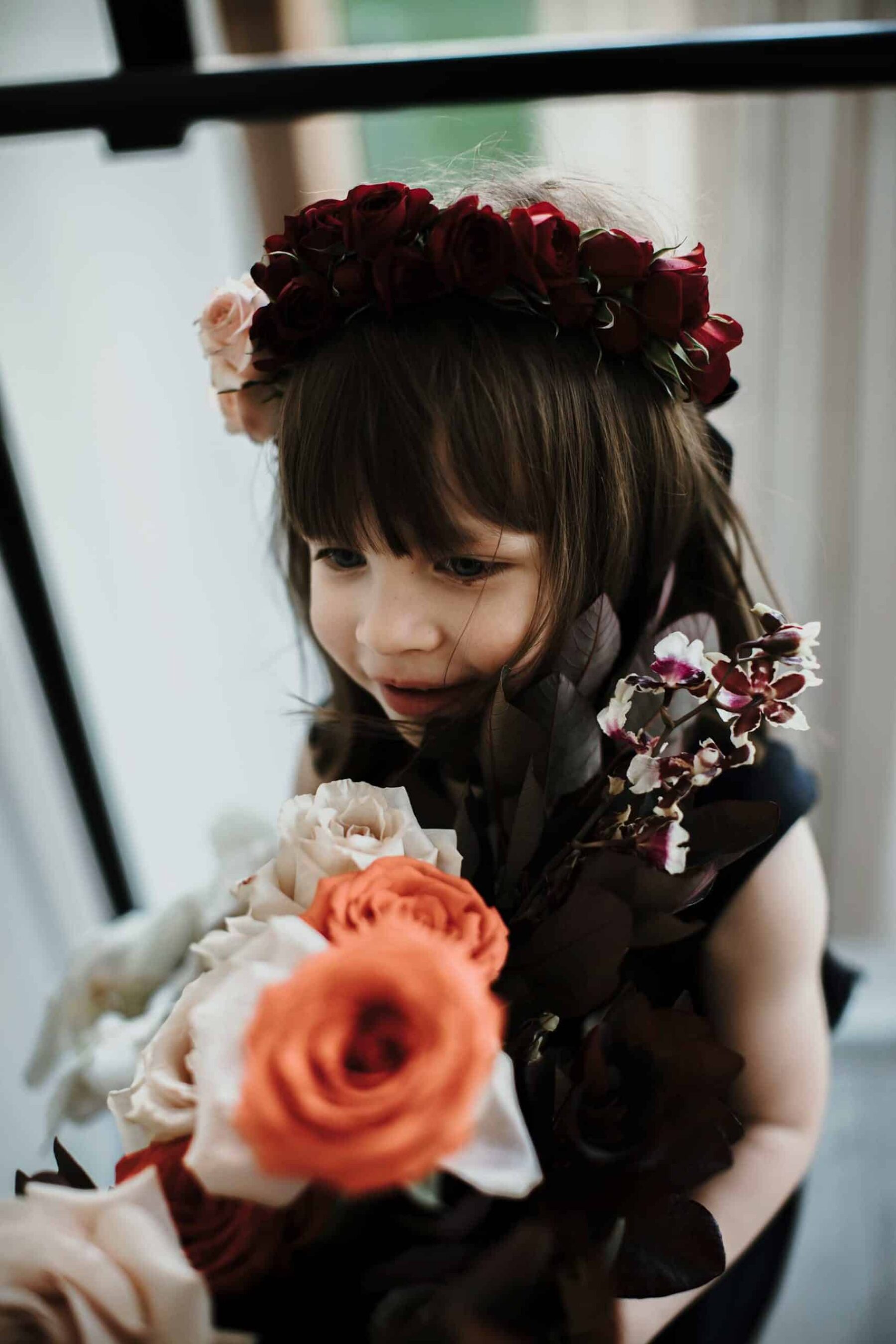 flower girl with flower crown