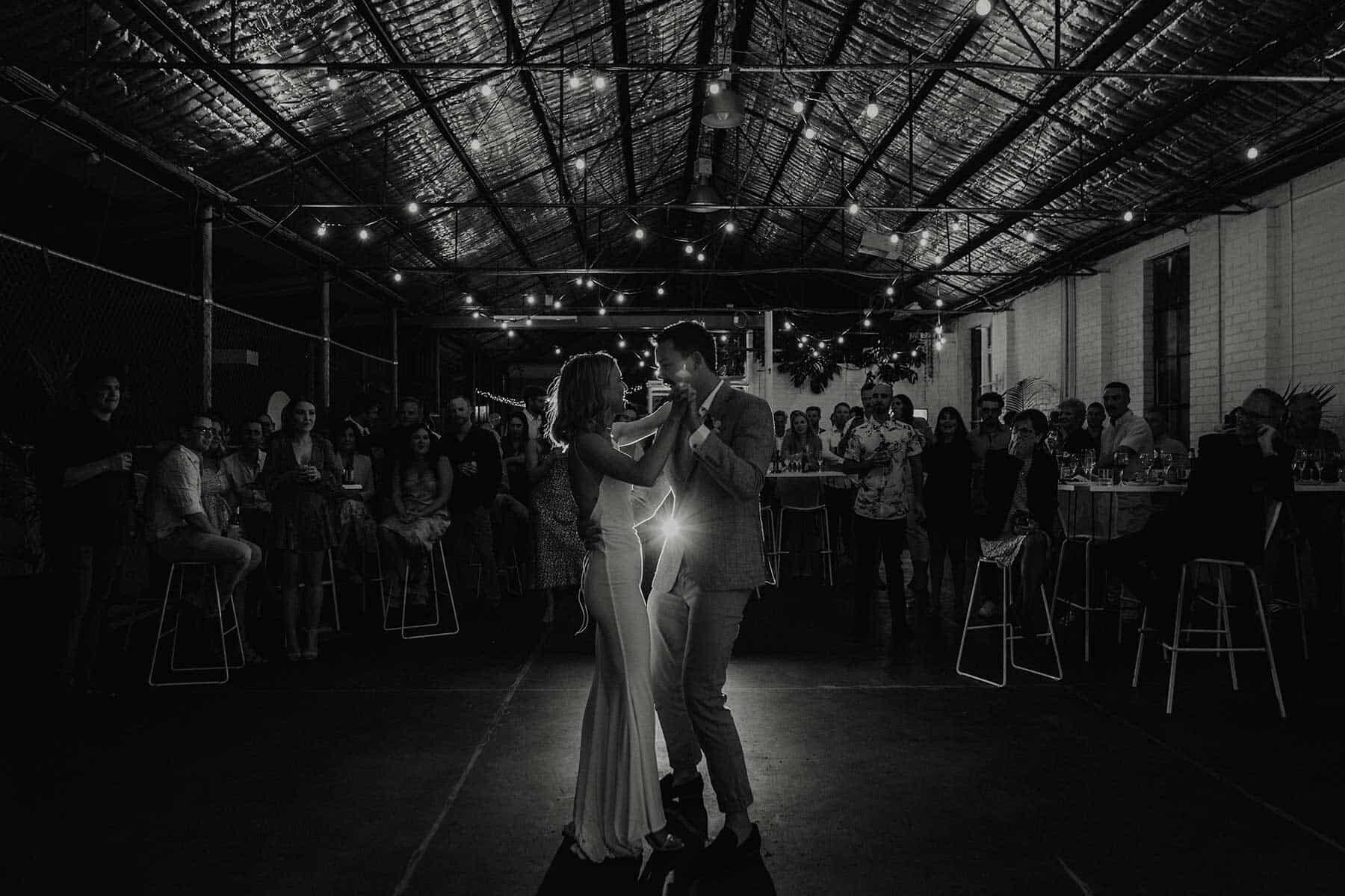 modern warehouse wedding at Stackwood in Fremantle, WA