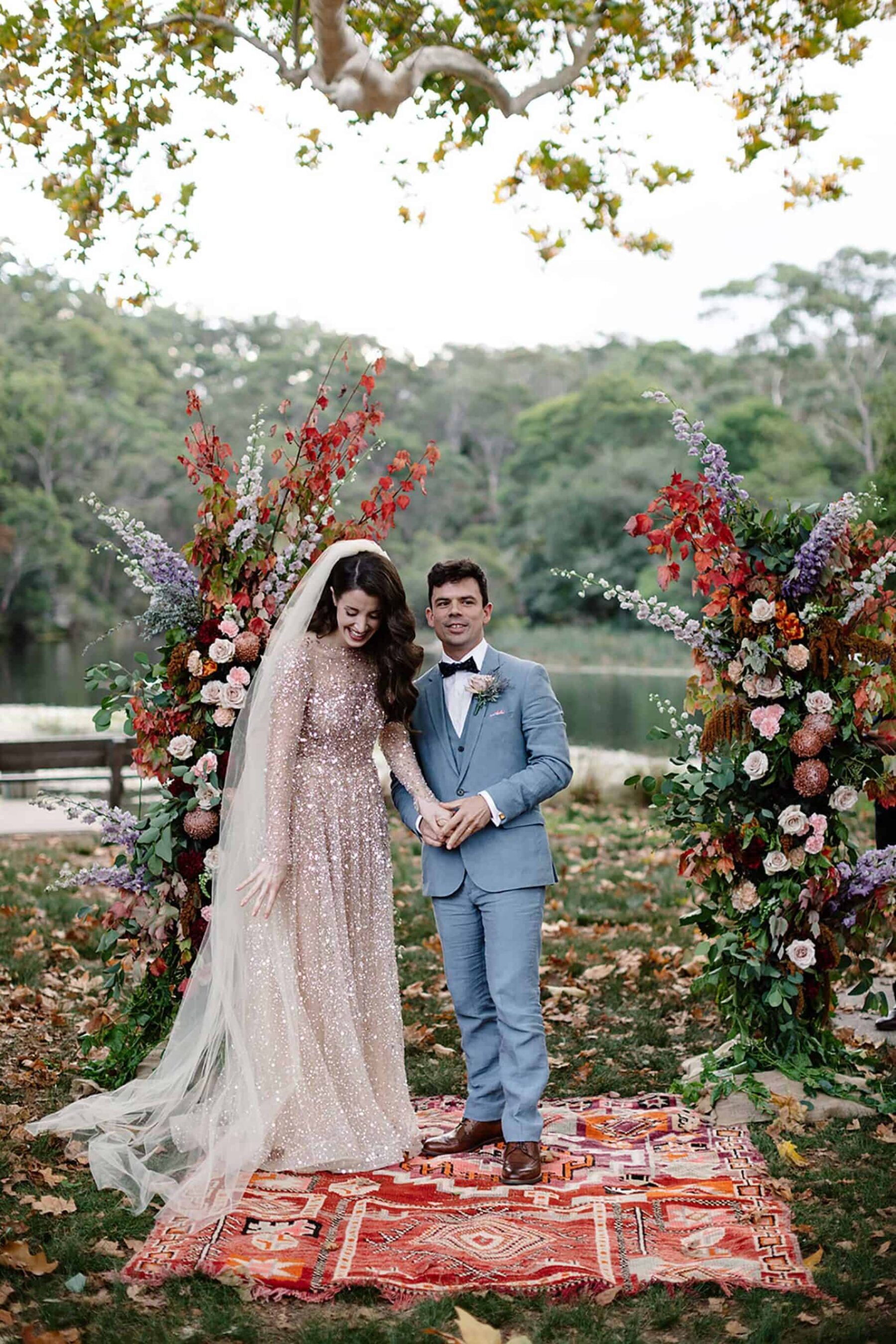 long-sleeve sequin wedding dress by Chosen by One Day