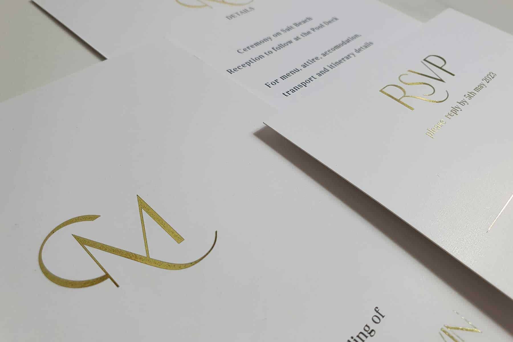 modern and minimal typographic wedding invitations