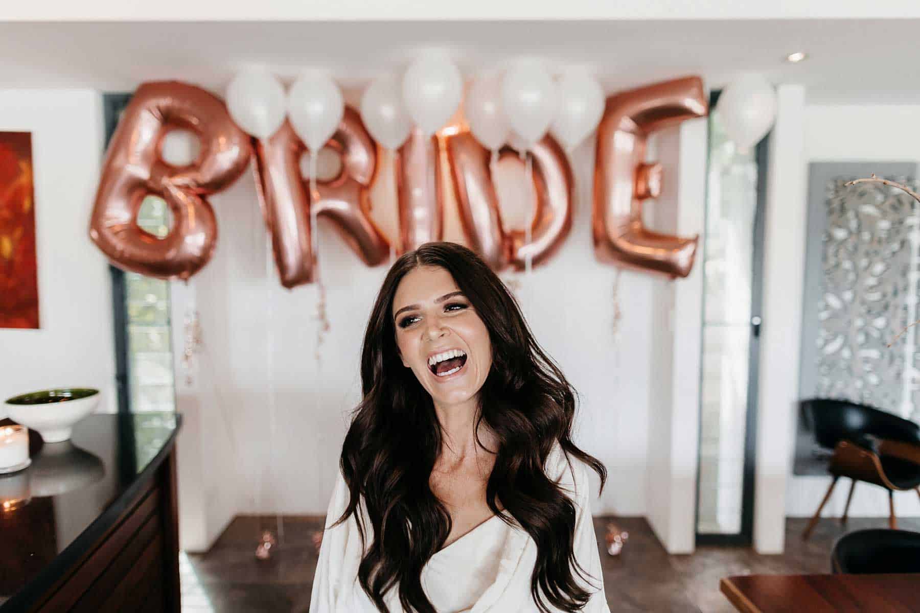 bride letter balloons