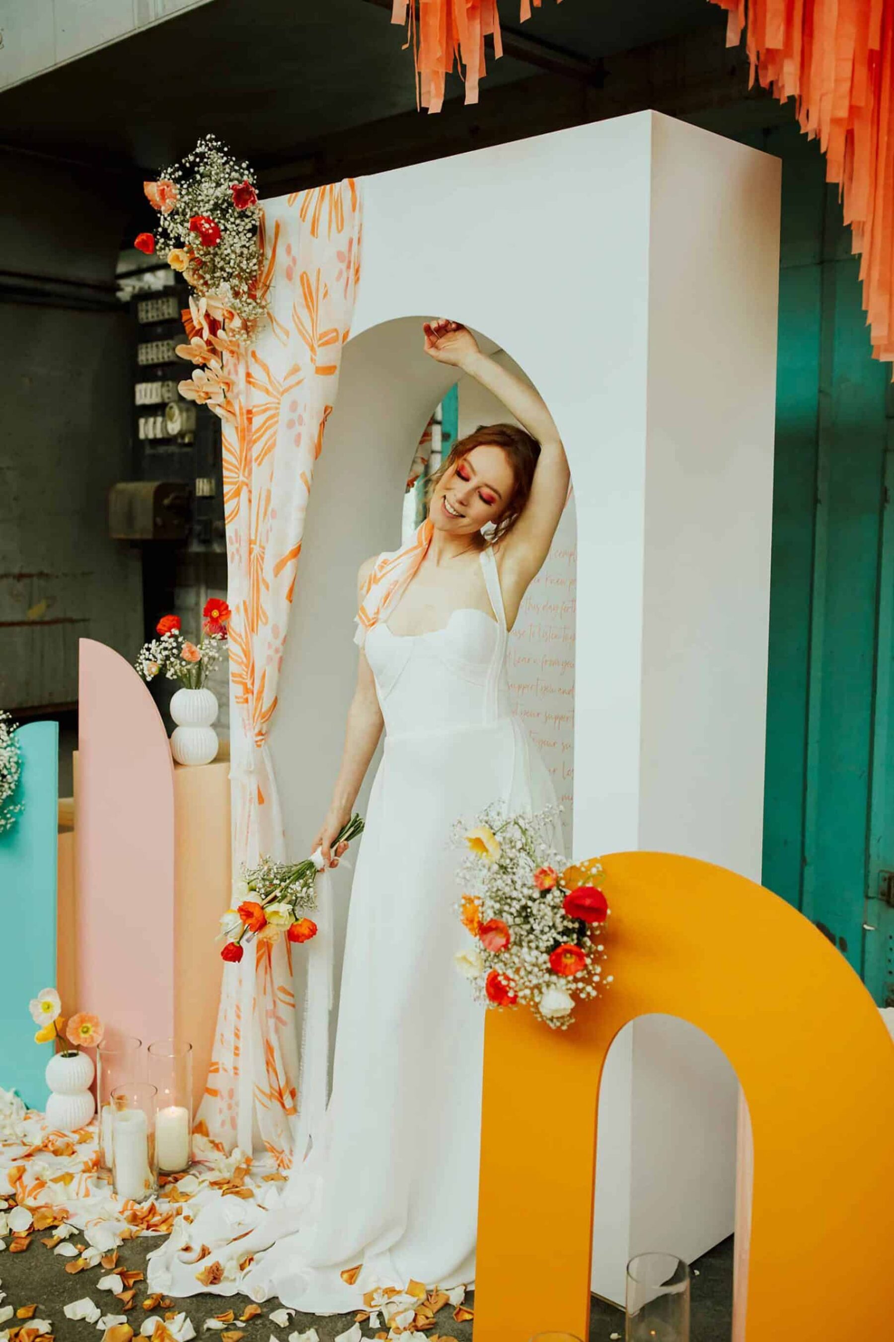 Matisse-inspired wedding inspiration at The Button Factory in Melbourne