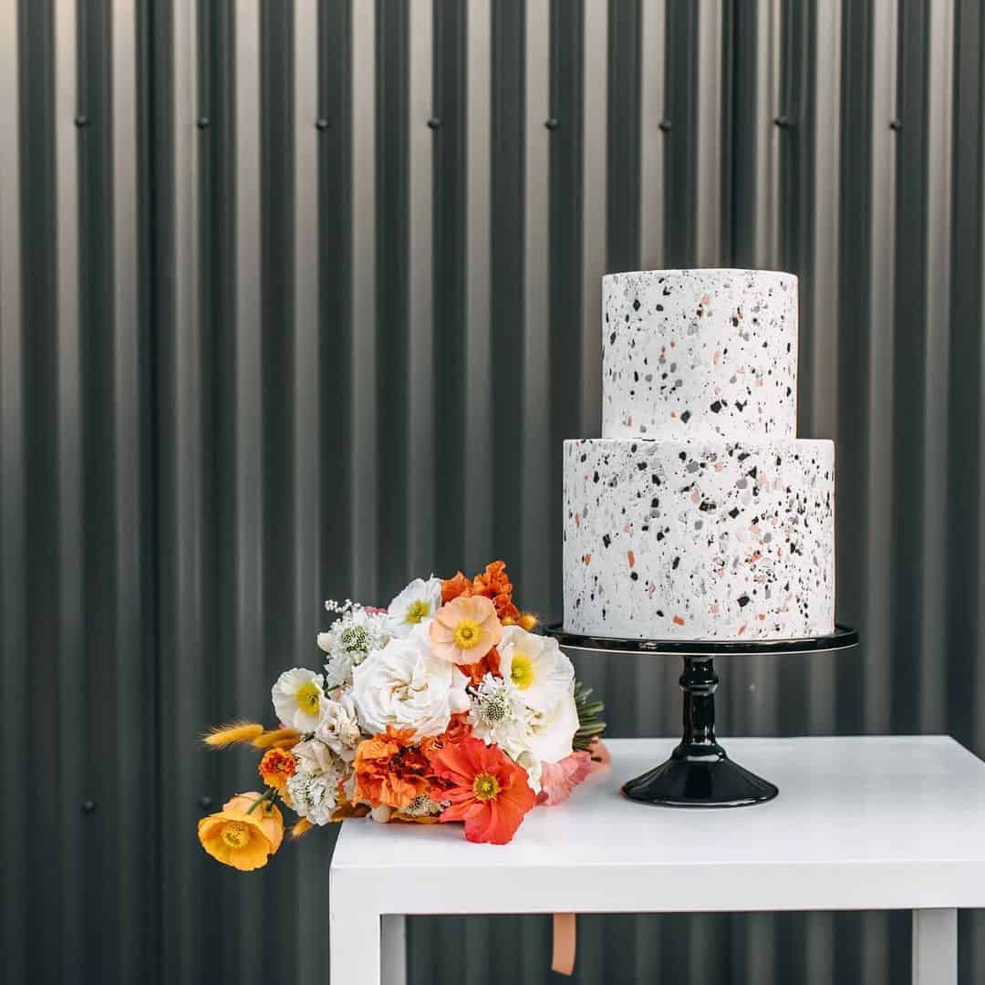 terrazzo wedding cake