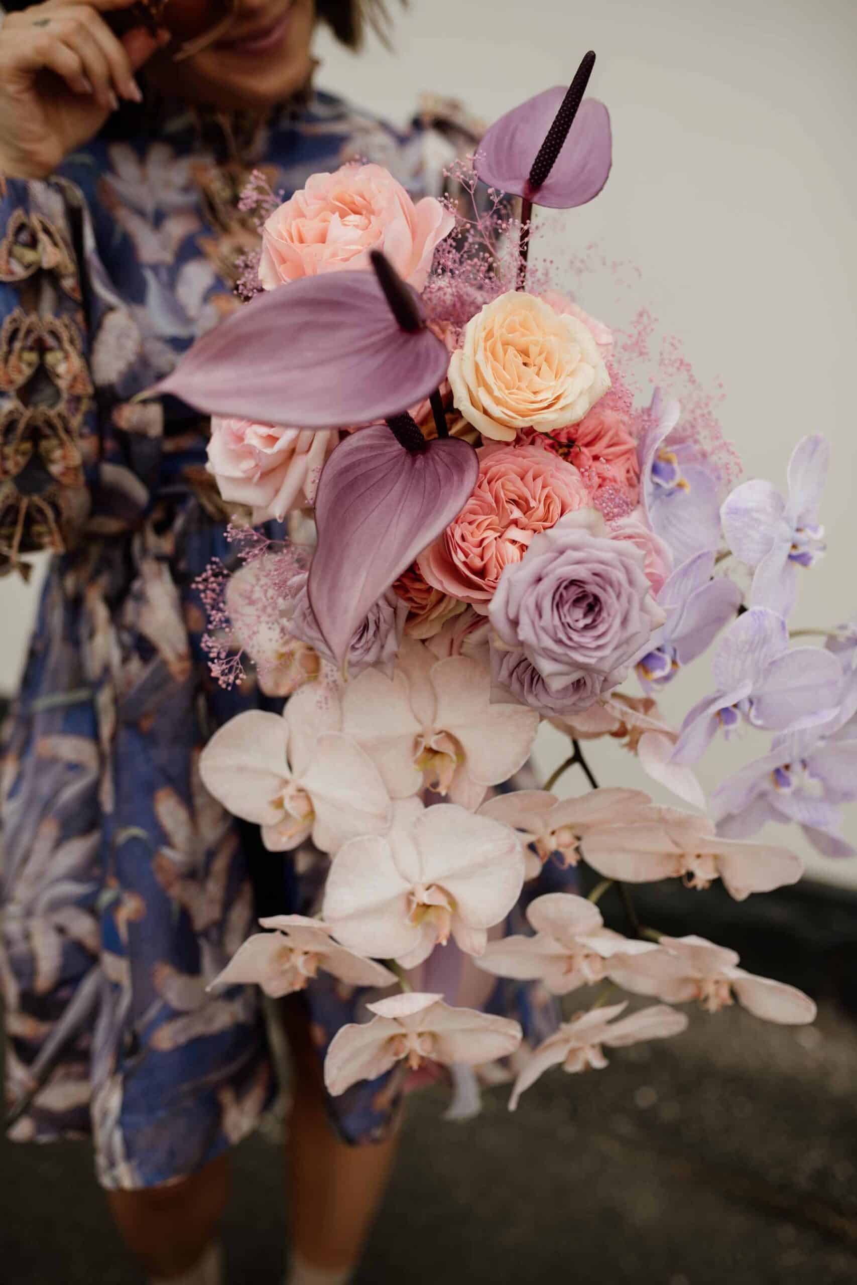 oversize pastel bridal bouquet