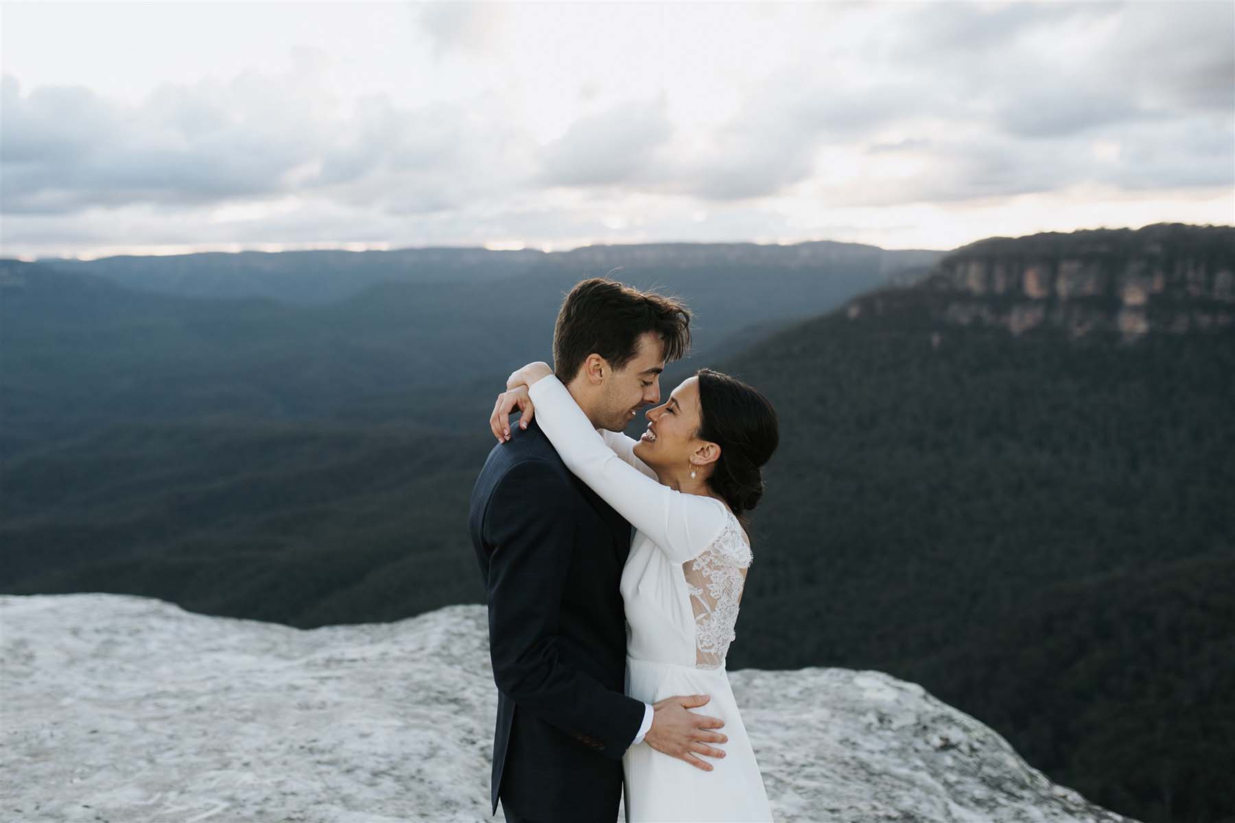 Lincoln's Rock Blue Mountains Elopement Post Ceremony