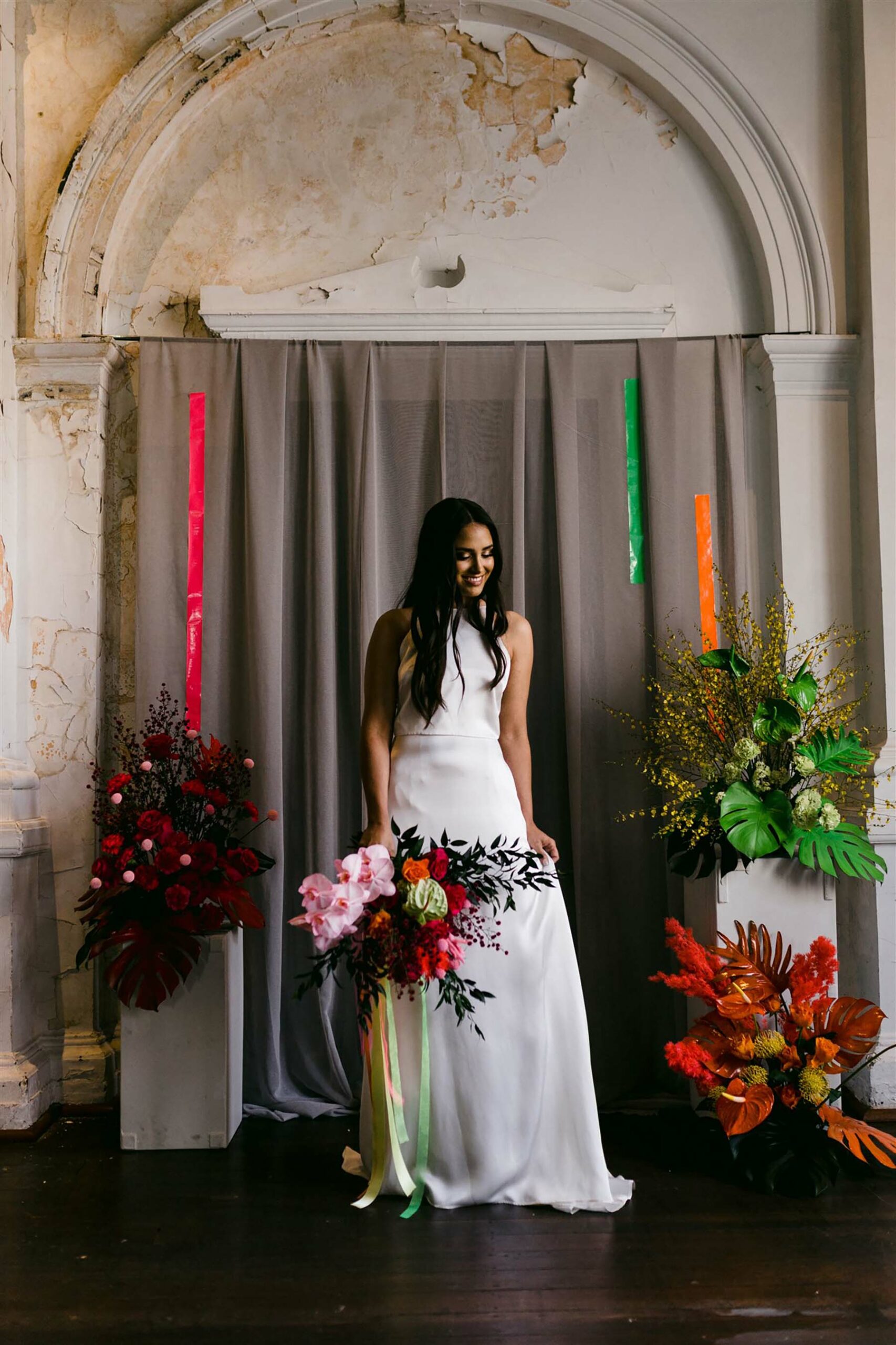 Neon Flowers for Moana Hall Styled Shoot