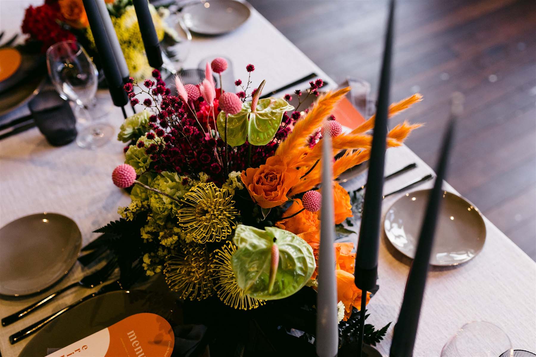 Neon Styled Shoot Tablescape